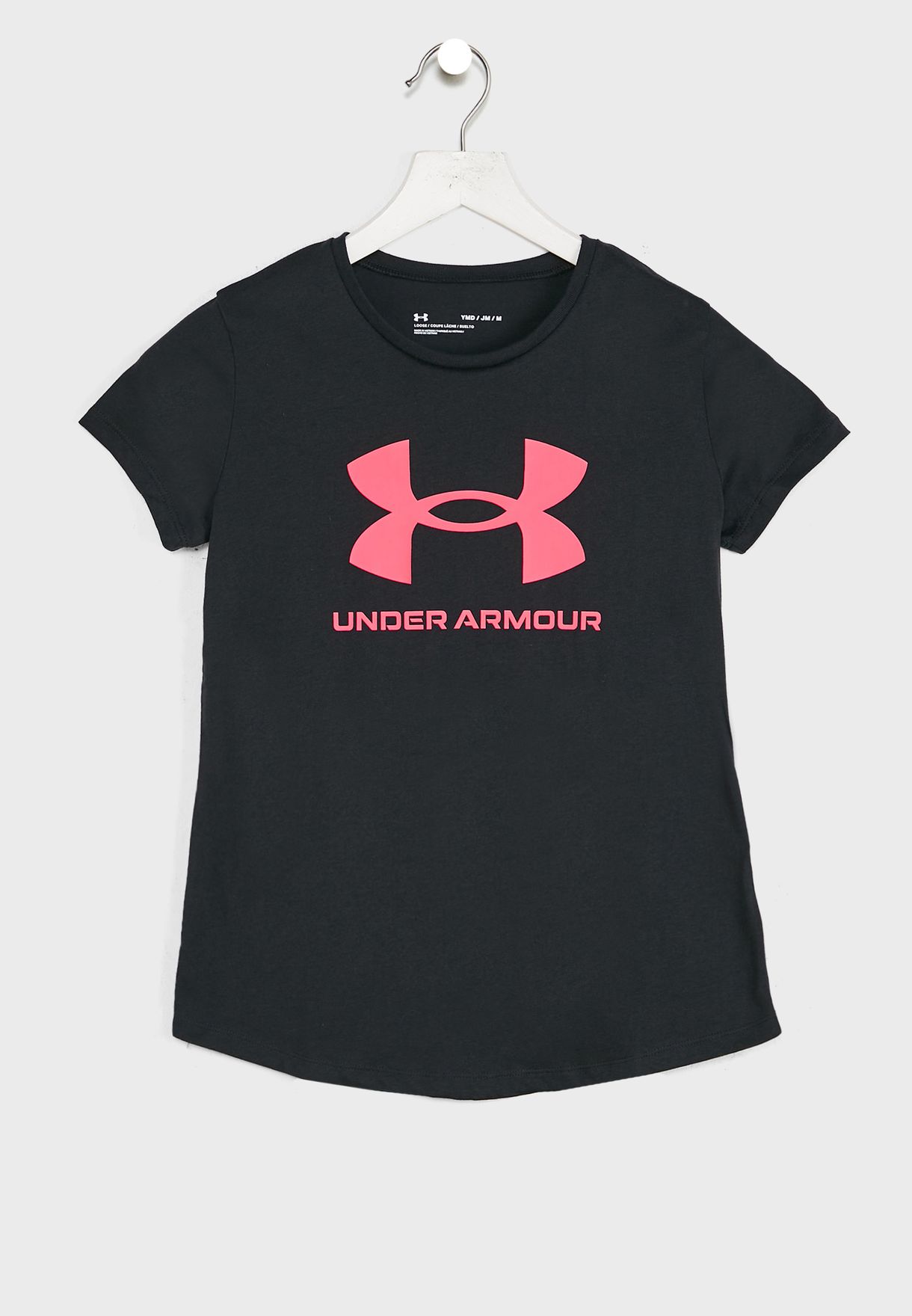 Under Armour Sports Tee Athletic Graphique T Shirt Kids Active Vert Little Girls 