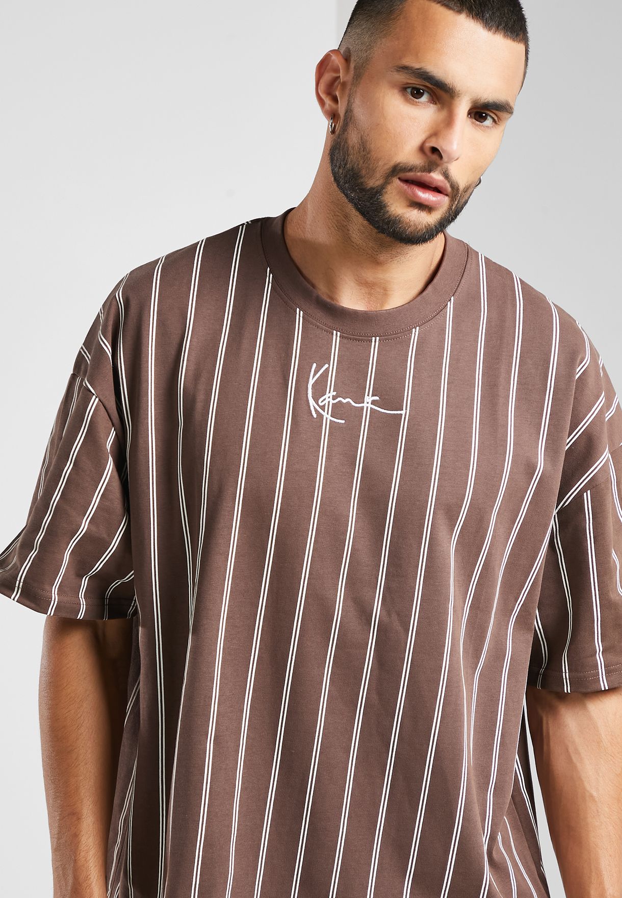 Small Signature Boxy Heavy Pinstripe T-Shirt