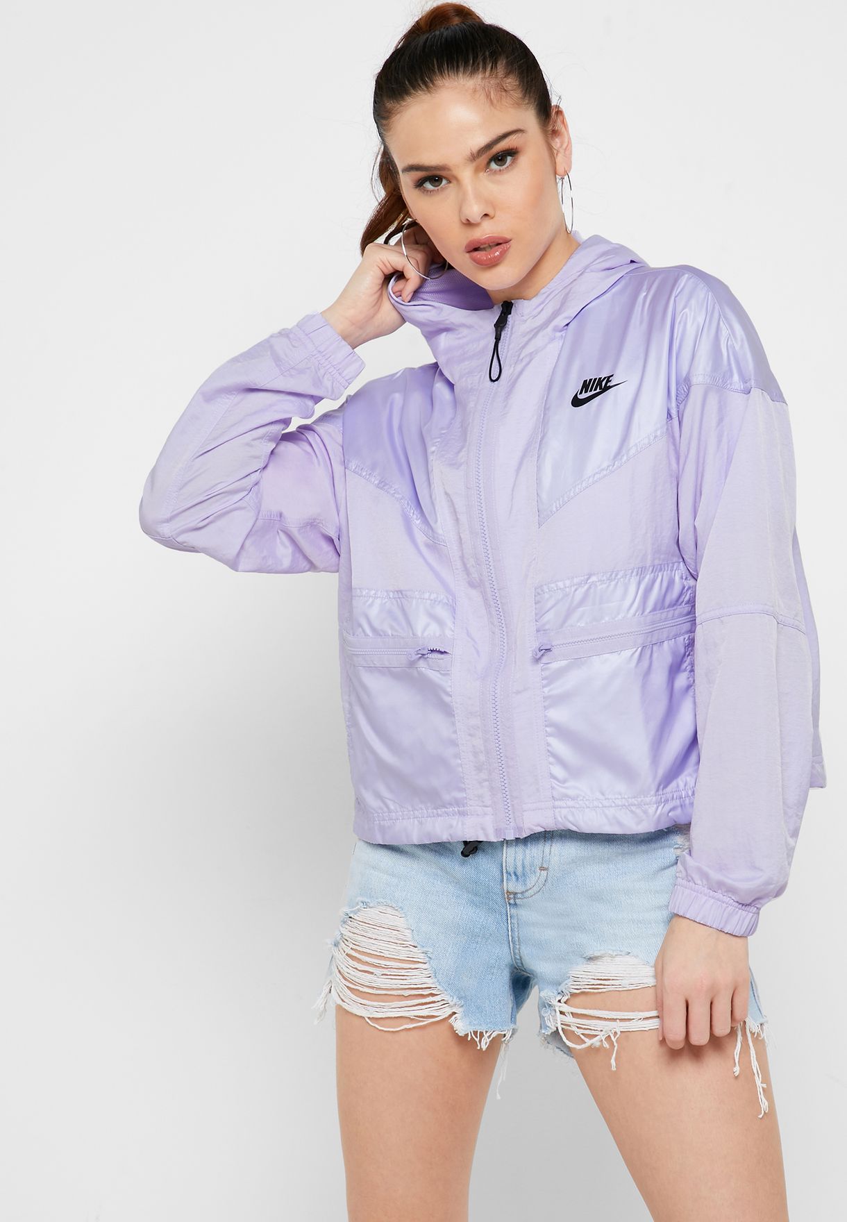 Buy Nike purple NSW Rebel Cargo Jacket 