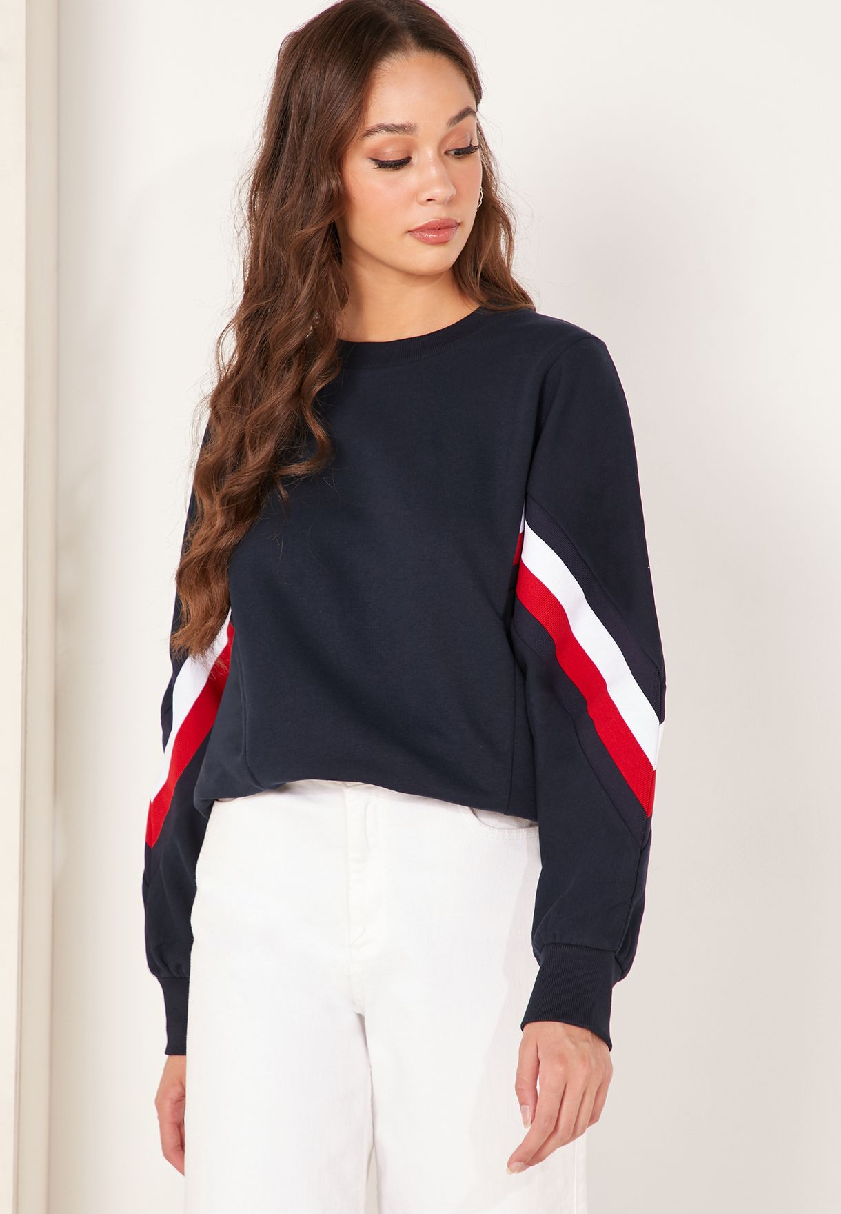 tommy hilfiger high neck logo sweatshirt