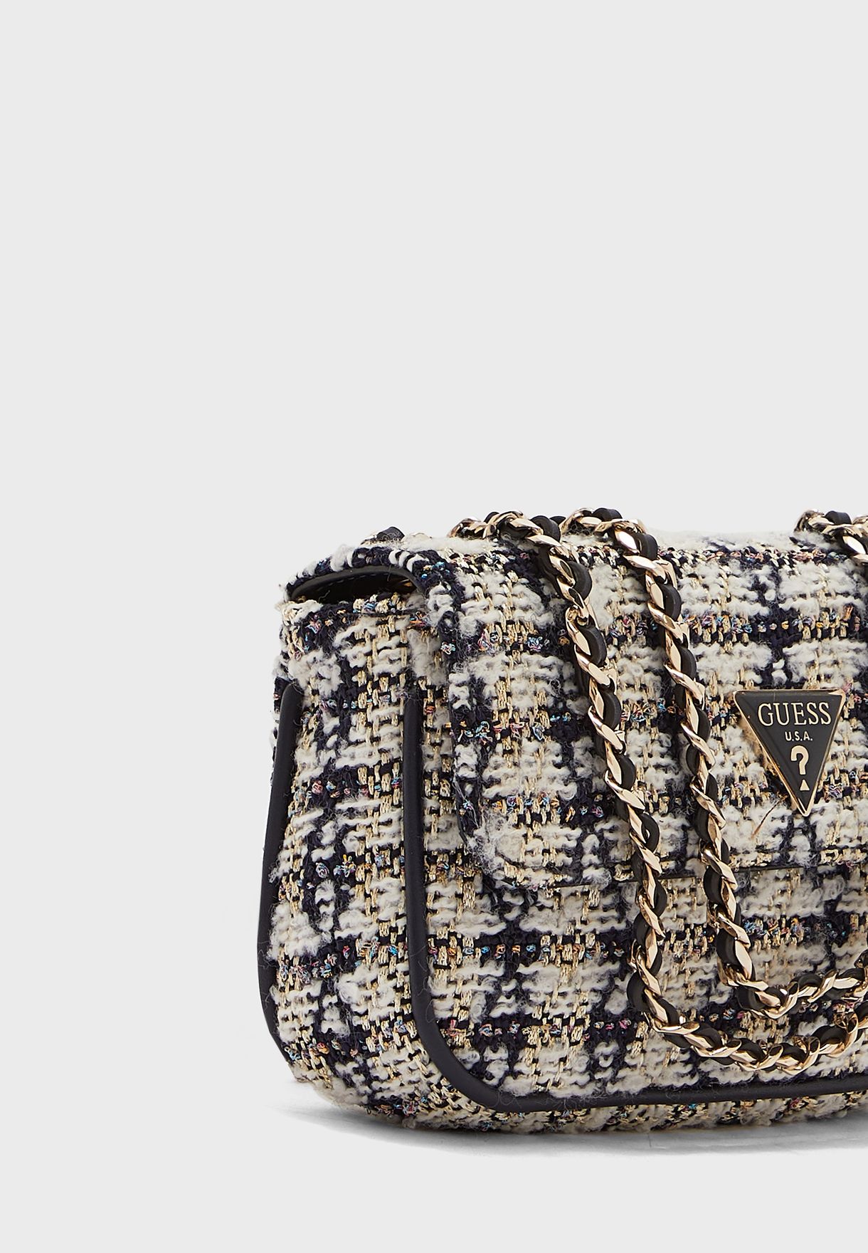 cessily quilted chain detail crossbody