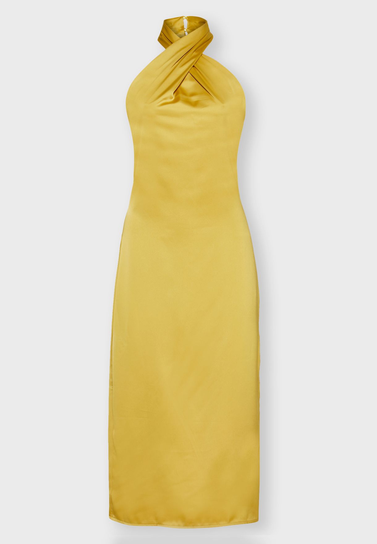 criss cross neck dress