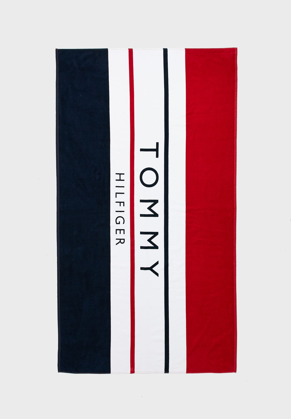 Tommy Hilfiger red Stripe Beach Towel 