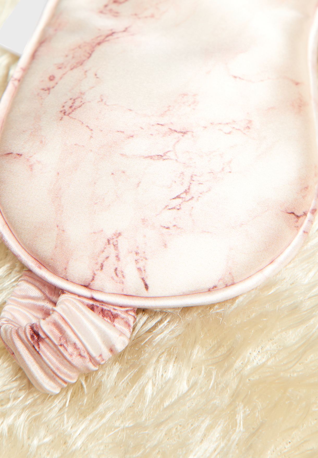 Silk Eye Mask - Pink Marble