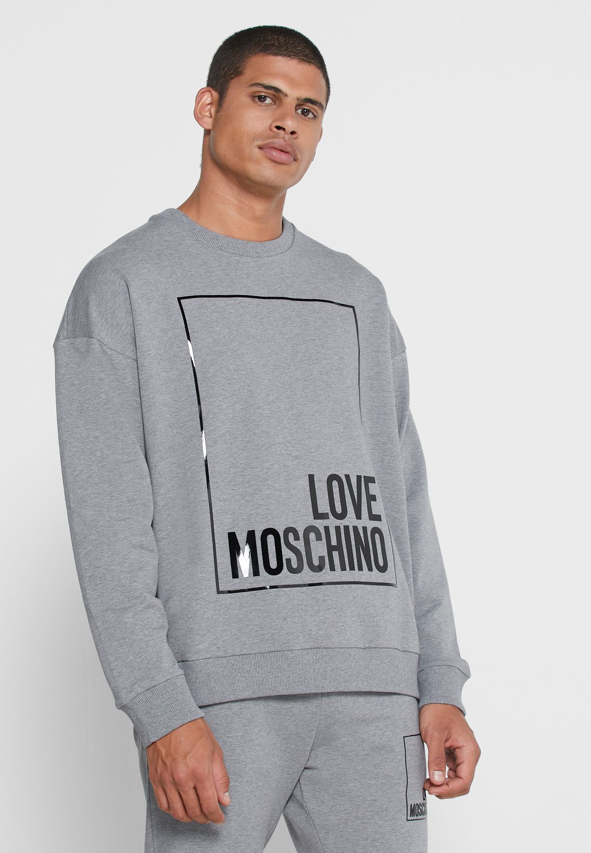 moschino sweatshirt grey