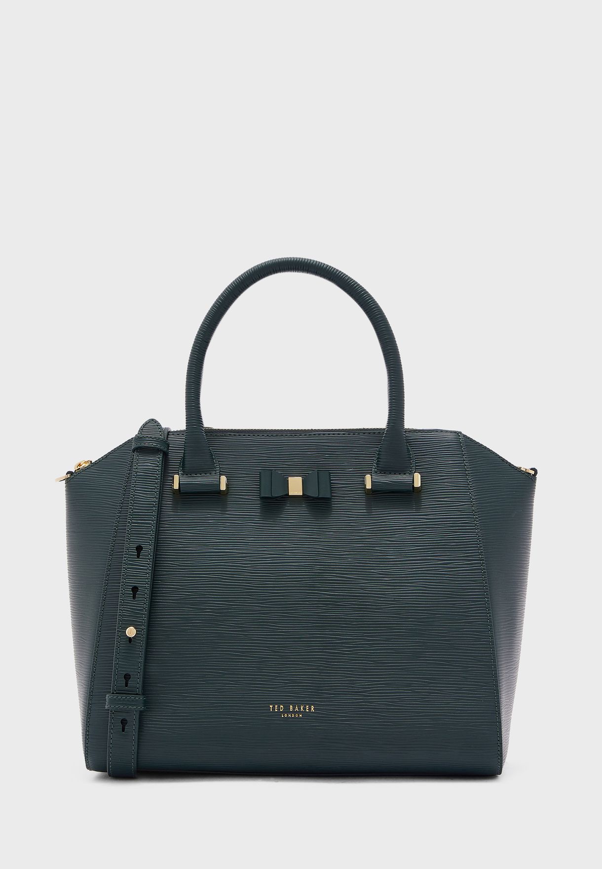 Ted baker daryyl bow leather tote bag sale