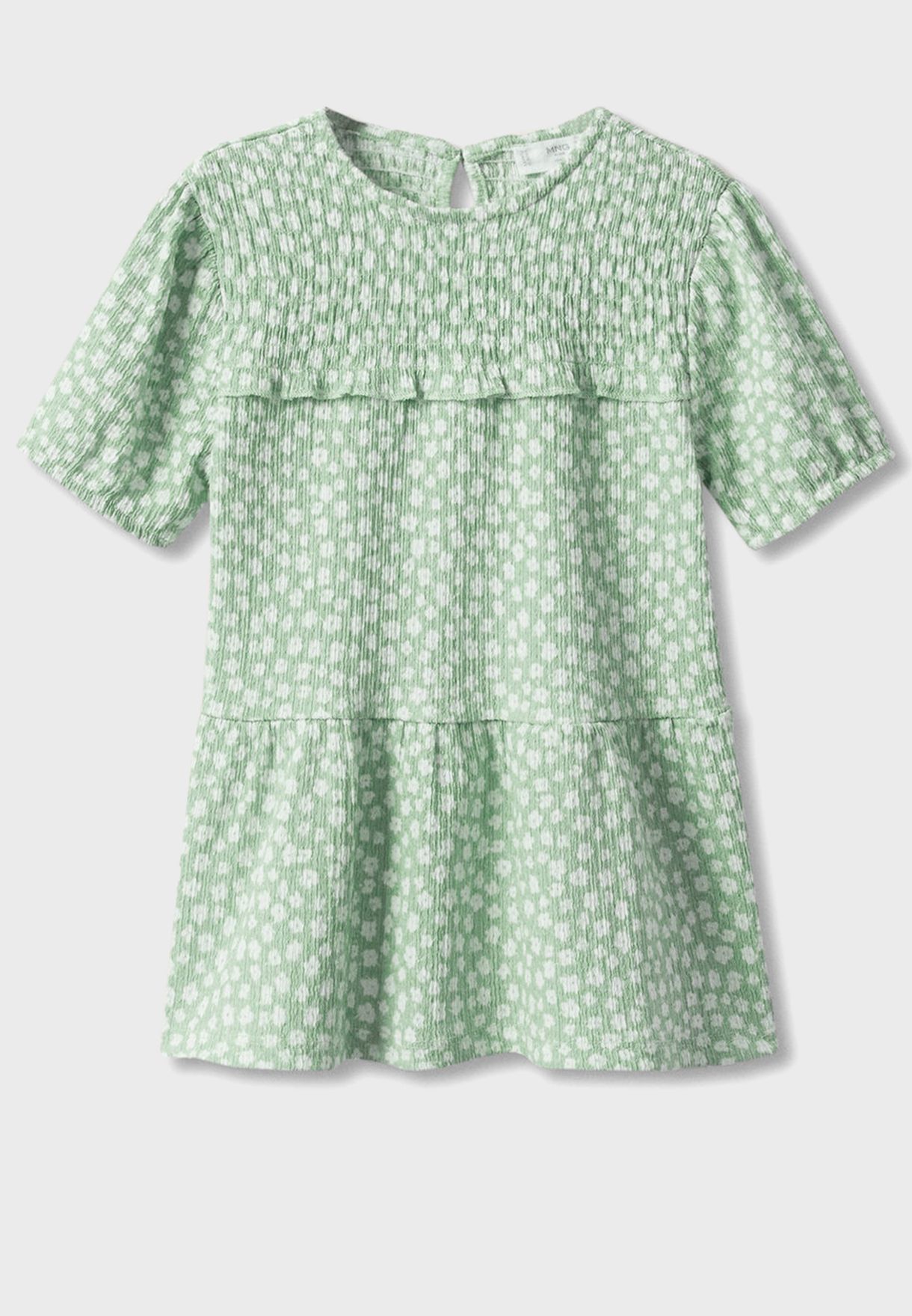Infant Ruched Floral Print Dress