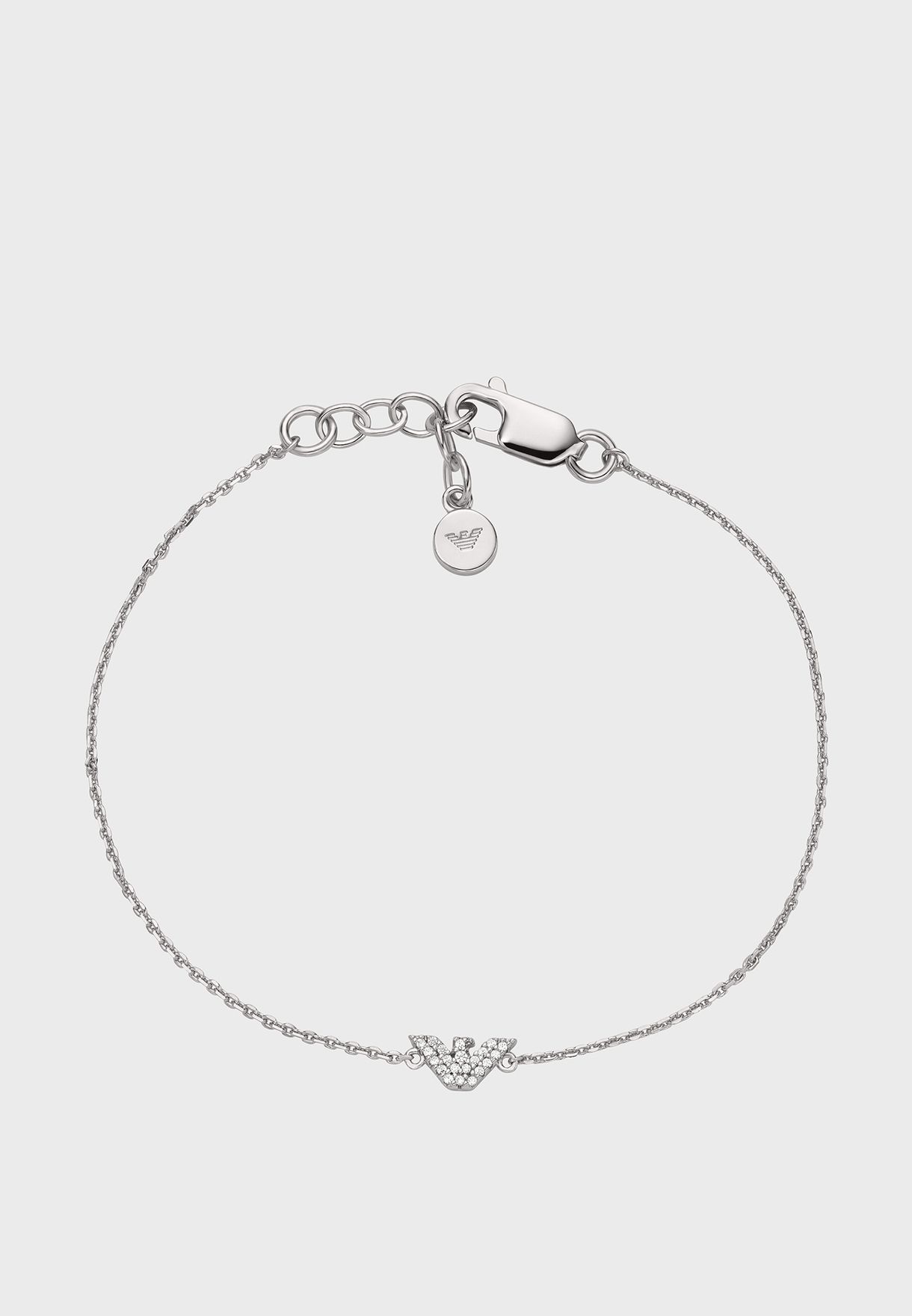 Buy Emporio Armani silver Logo Bracelet for Women in Dubai, Abu Dhabi