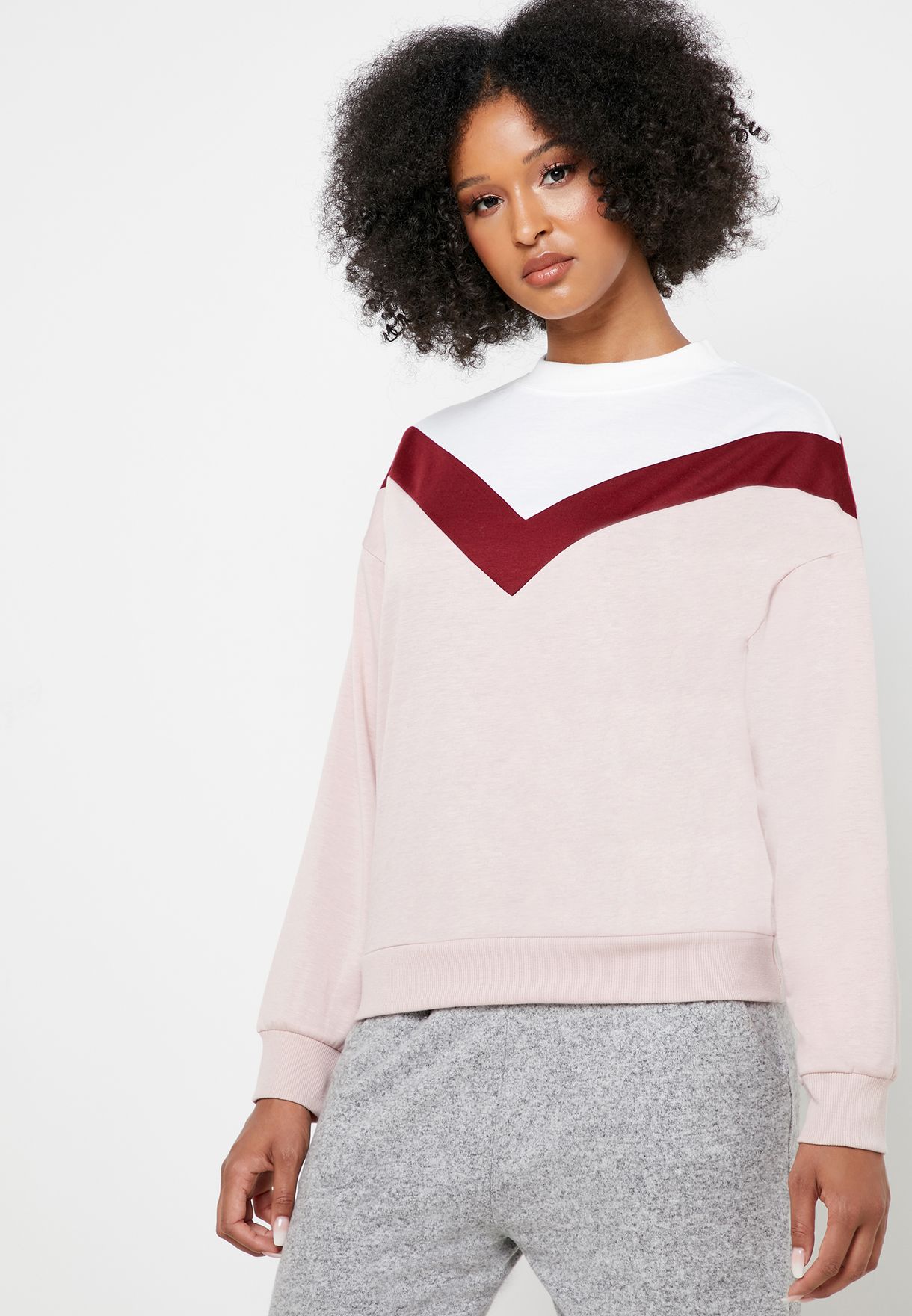 colour block sweatshirt womens