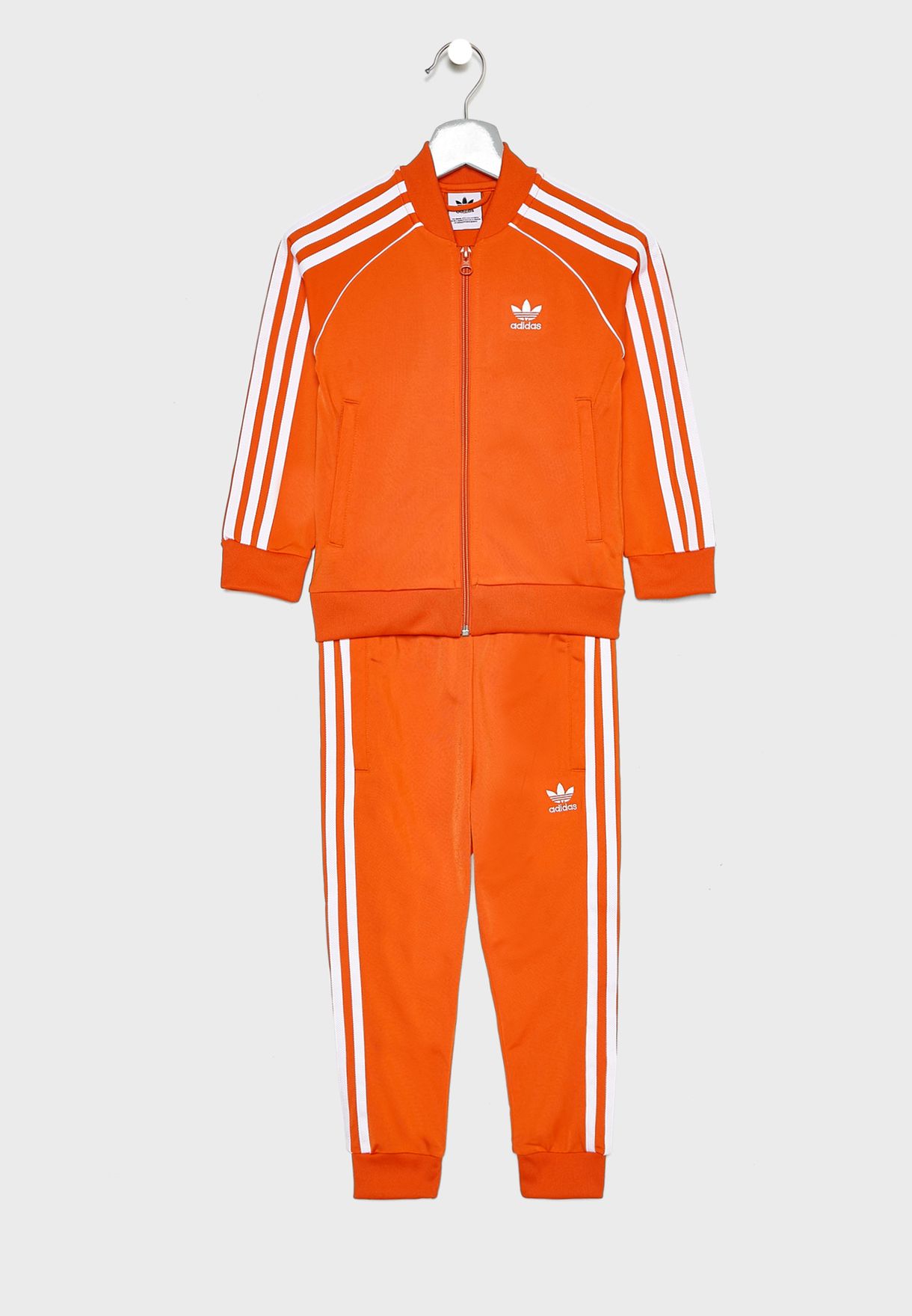 orange adidas originals tracksuit