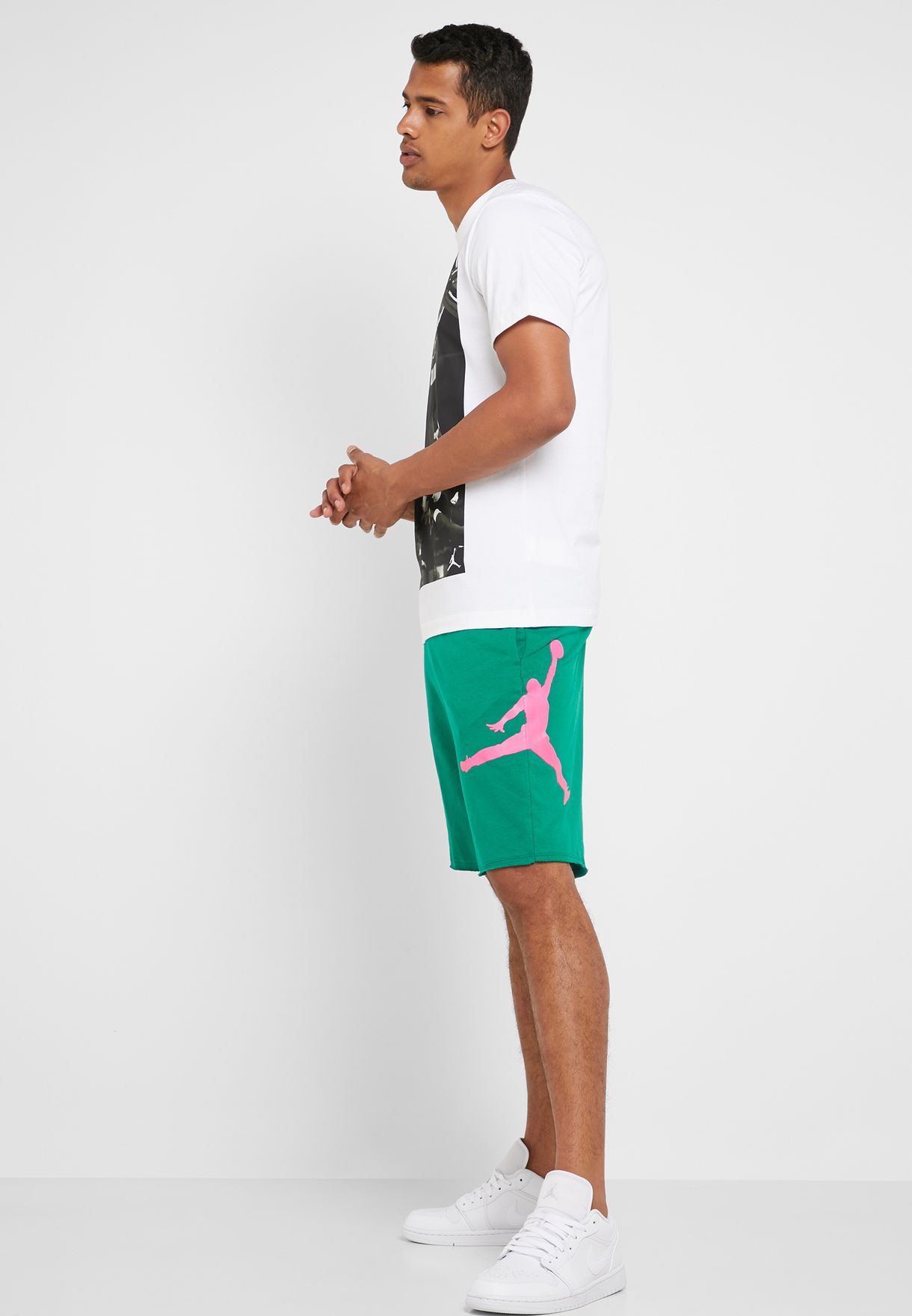 Nike green Jordan Jumpman Fleece Shorts 