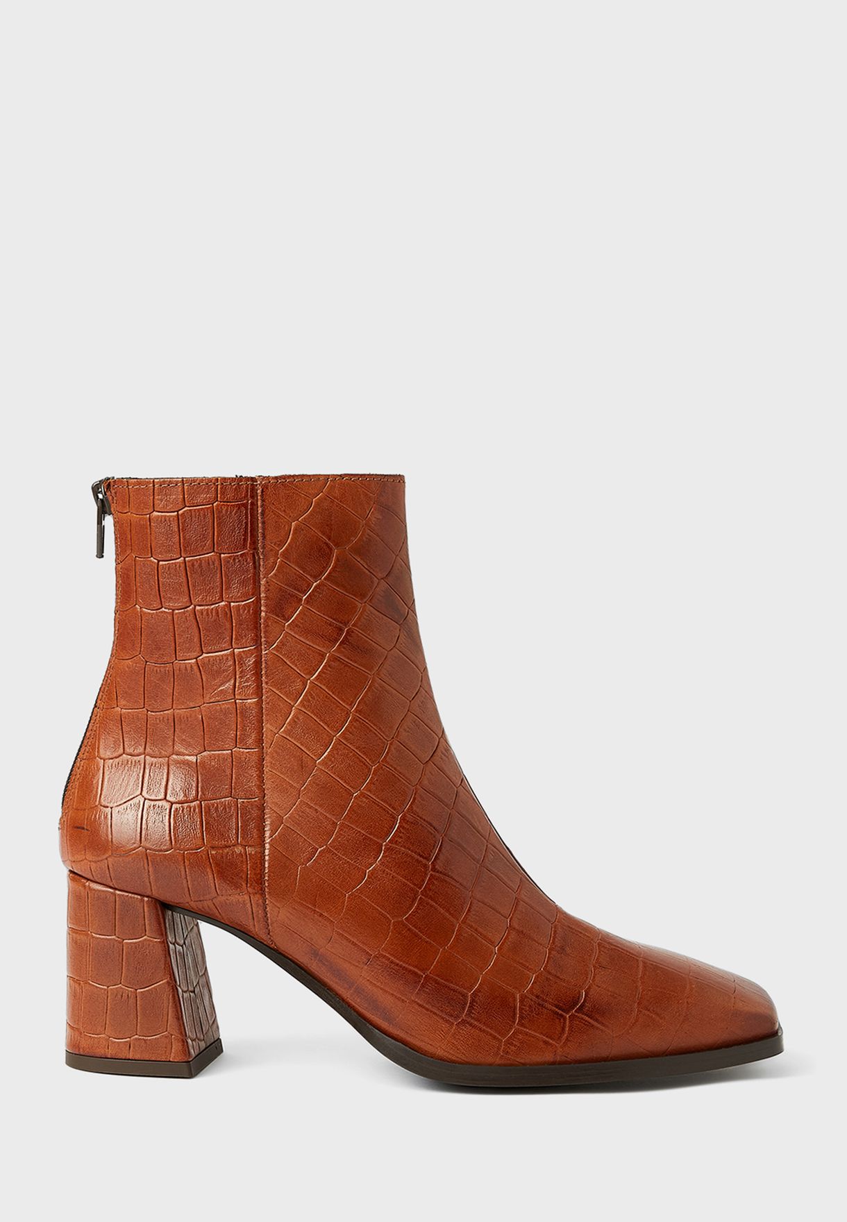 Textured Leather Boots 
