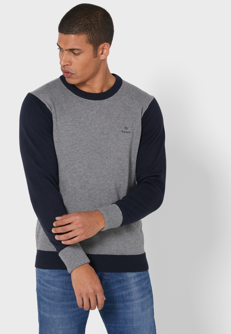 Gant Colour Block Crew Neck Sweater