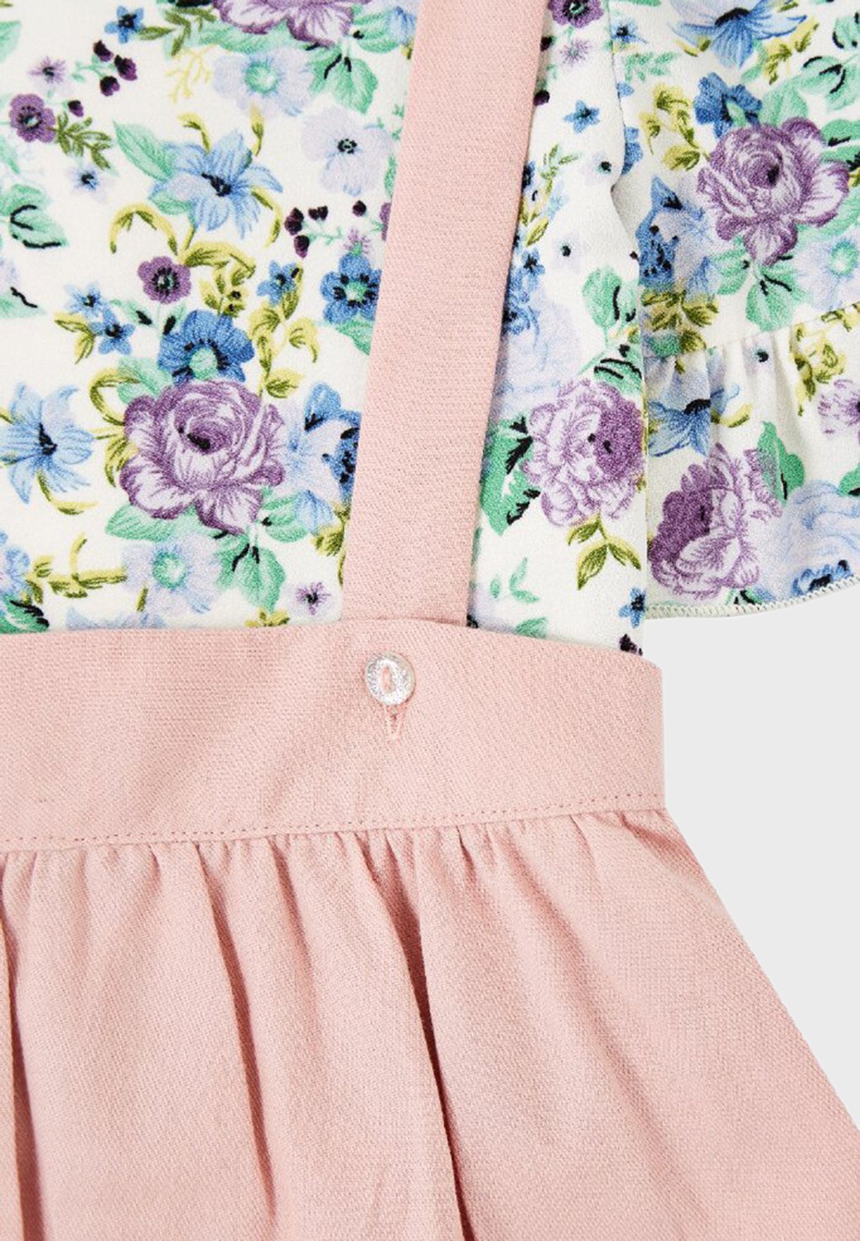 Kids Floral Print Top & Skirt Set