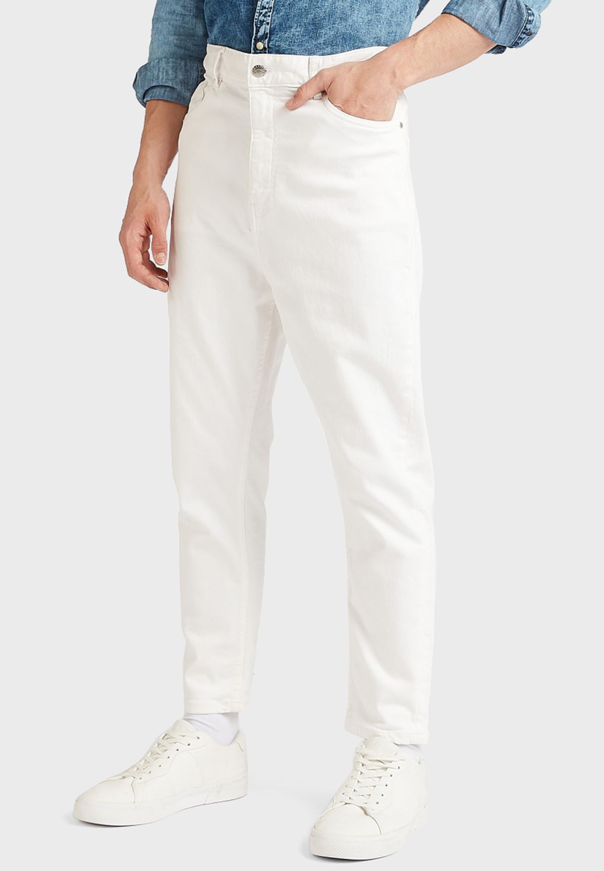 Buy Lee Cooper white Regular Denim Jeans for Men in Dubai, Abu Dhabi