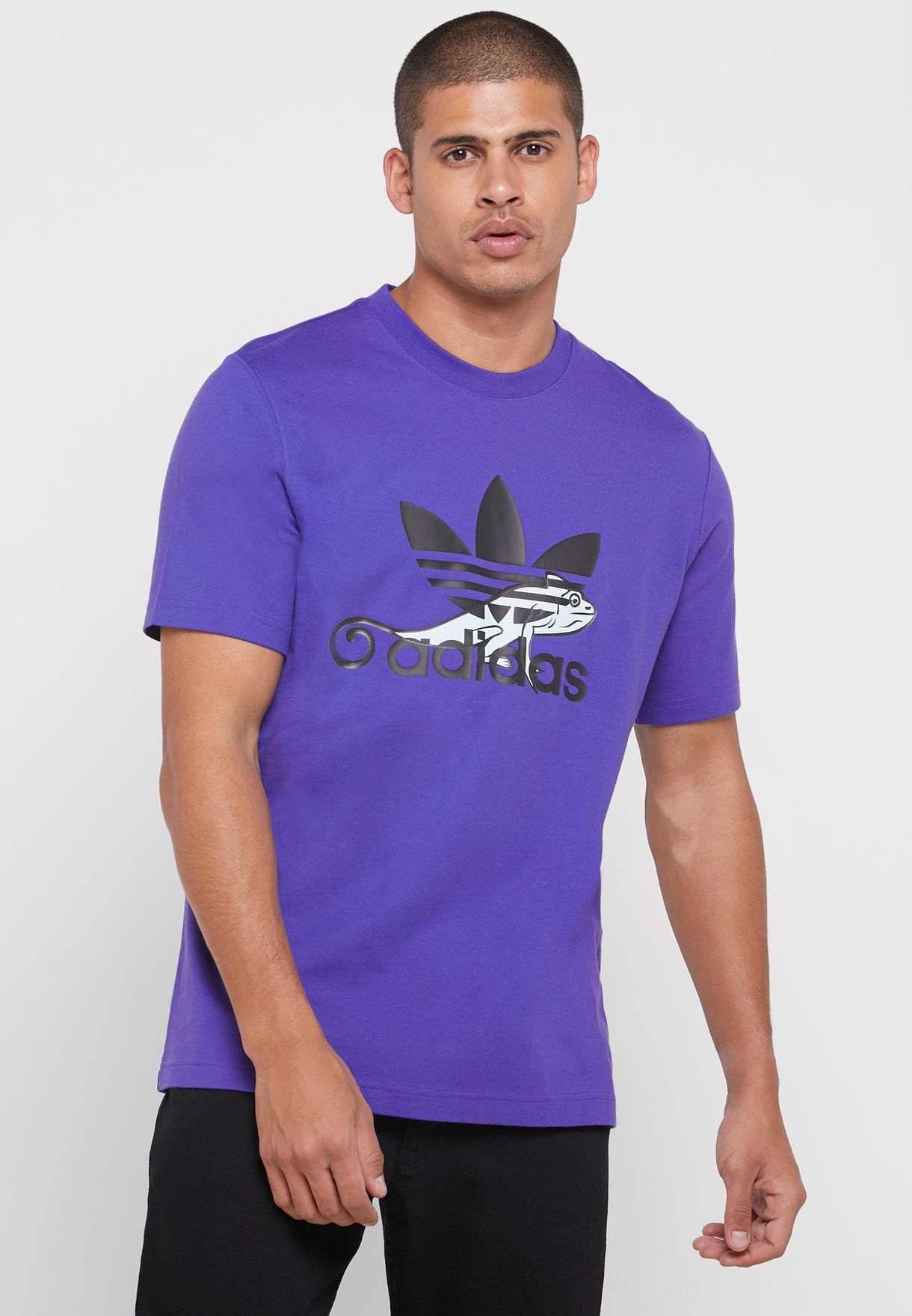 men's purple adidas shirt