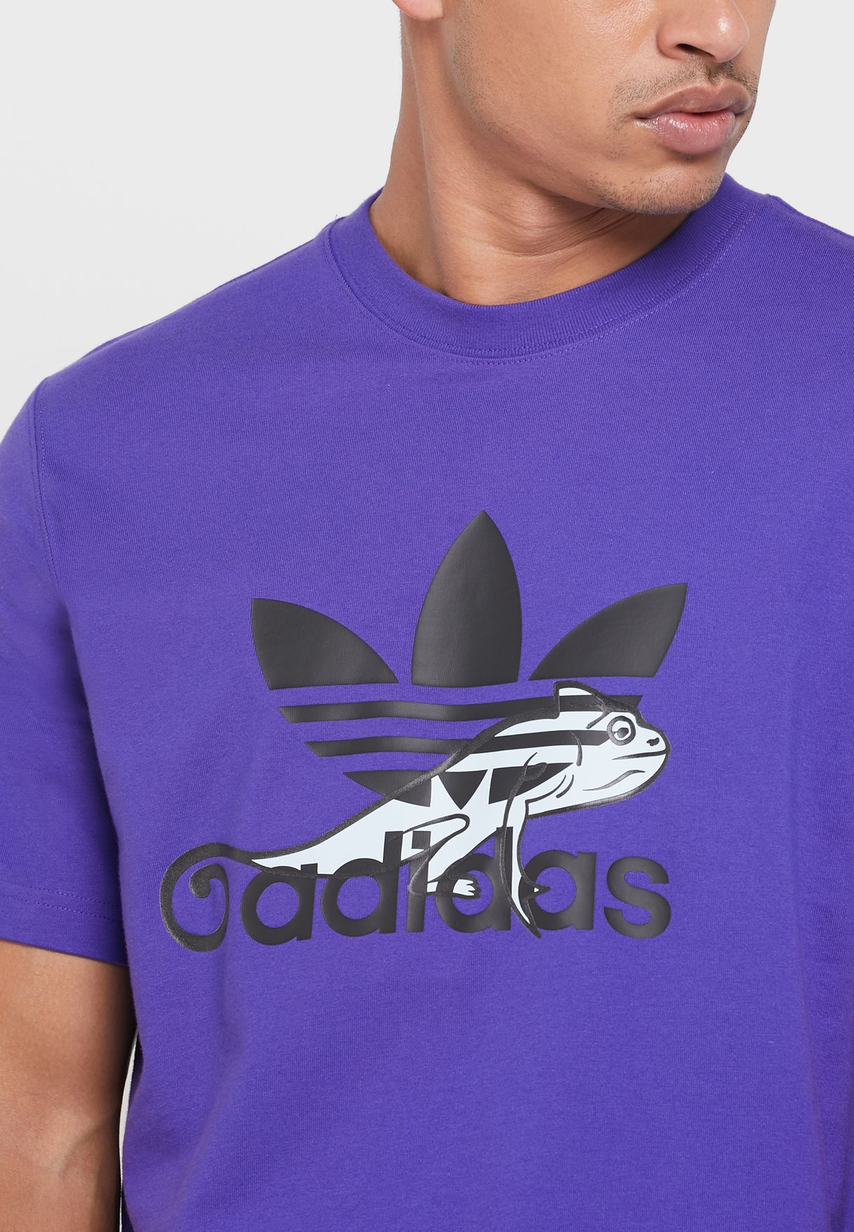 purple adidas original t shirt