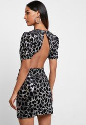 fashion union animal print shift midi dress