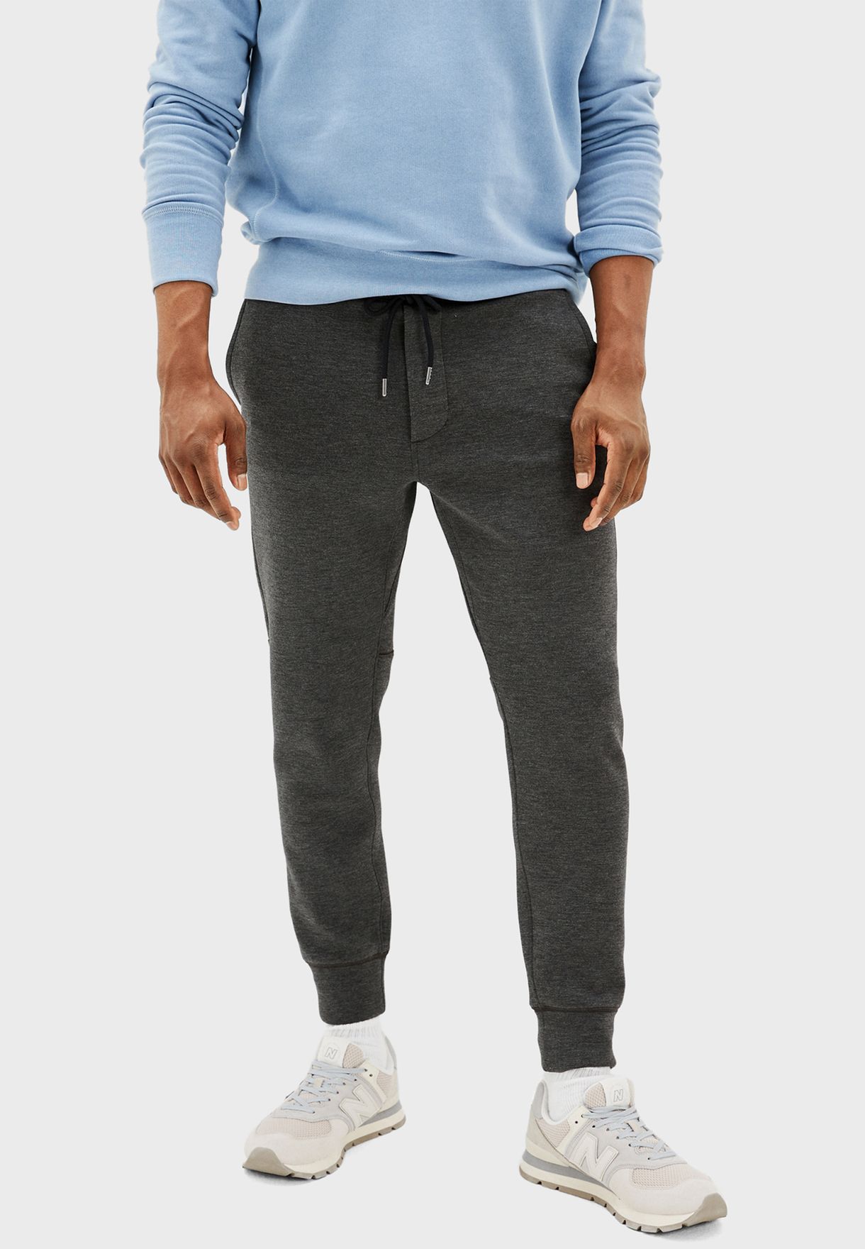 Buy American Eagle grey Drawstring Cuffed Sweatpants for Men in Riyadh ...