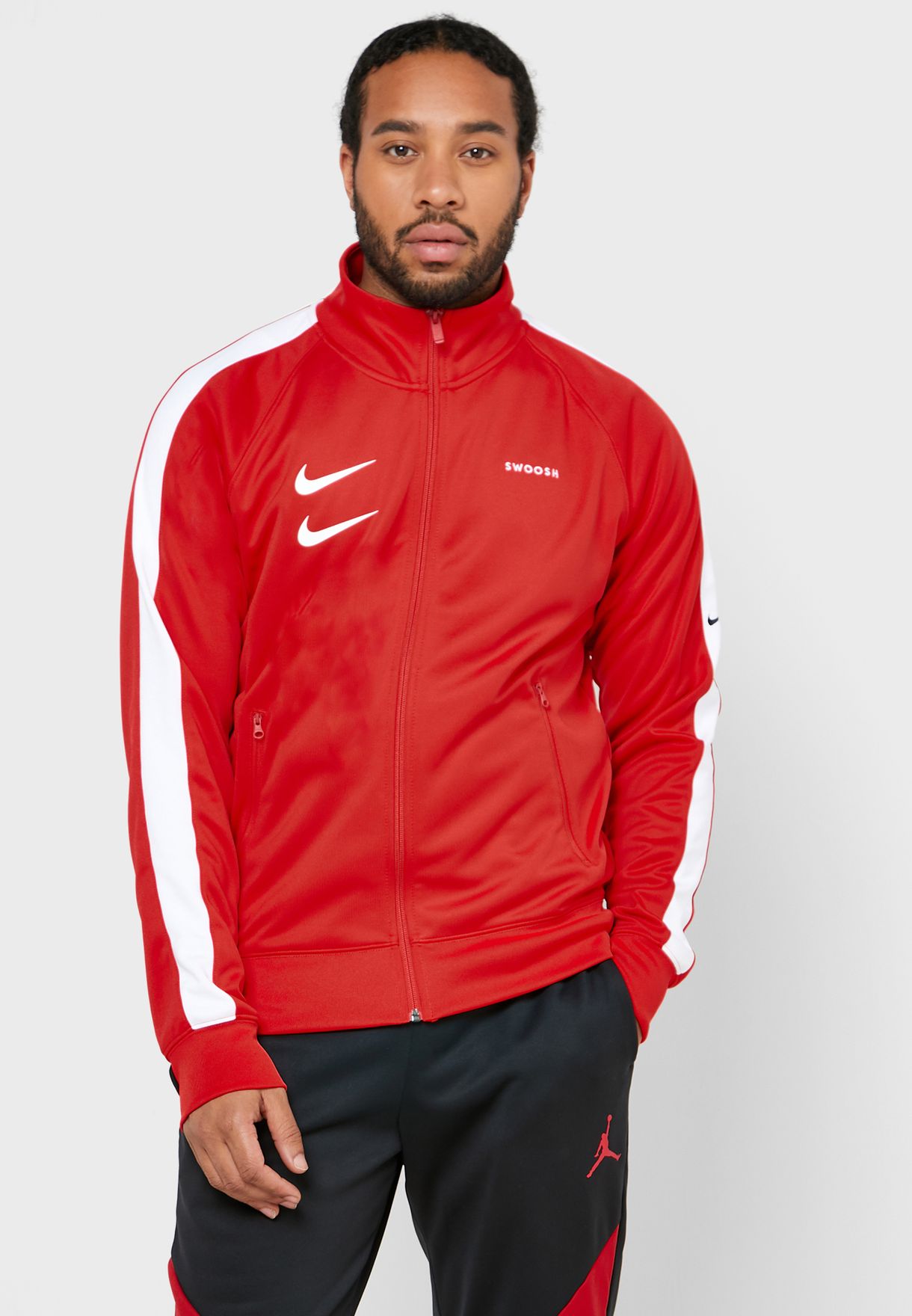 Buy Nike red NSW Swoosh Track Jacket 