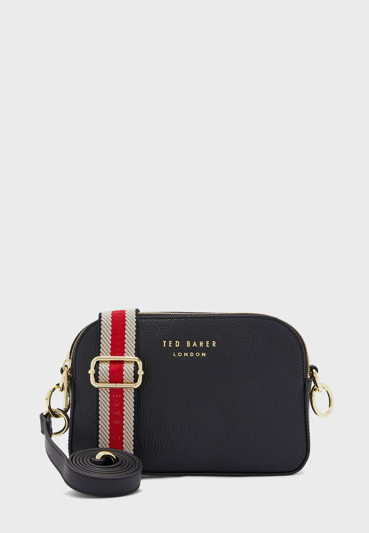 Buy Ted Baker black Branded Webbing Strap Crossbody for Women in MENA ...