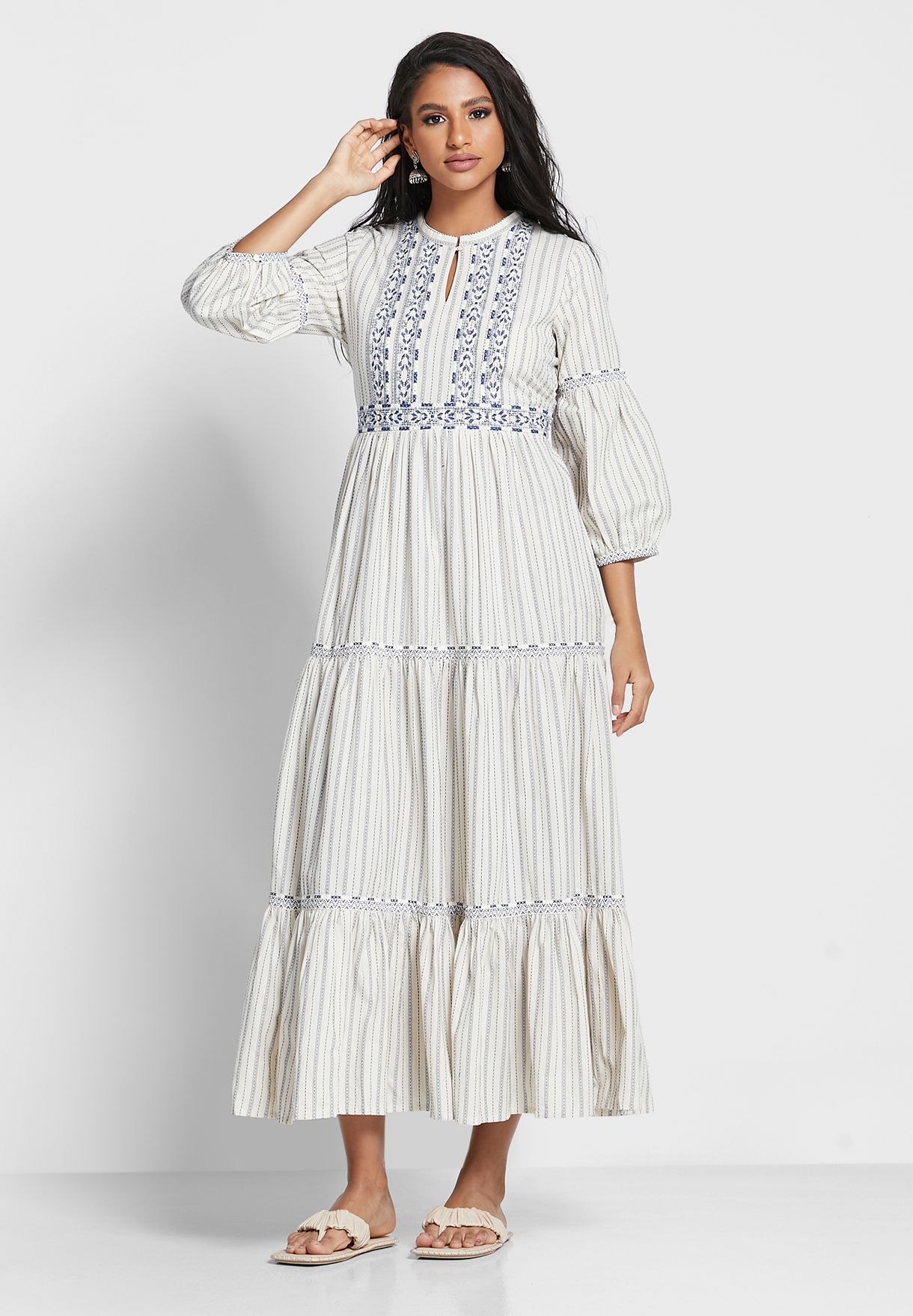 Printed Tiered Dress