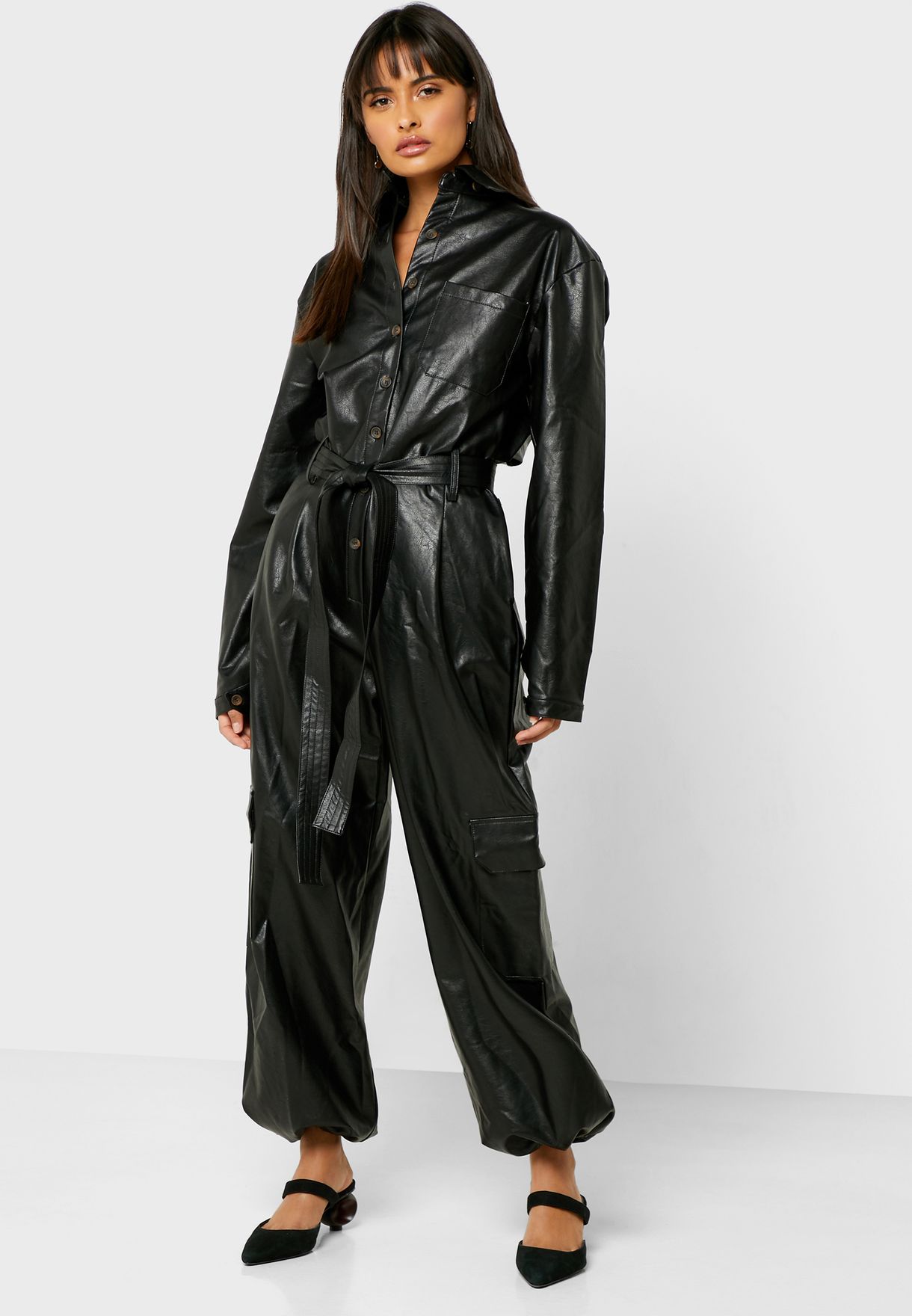 pu jumpsuit