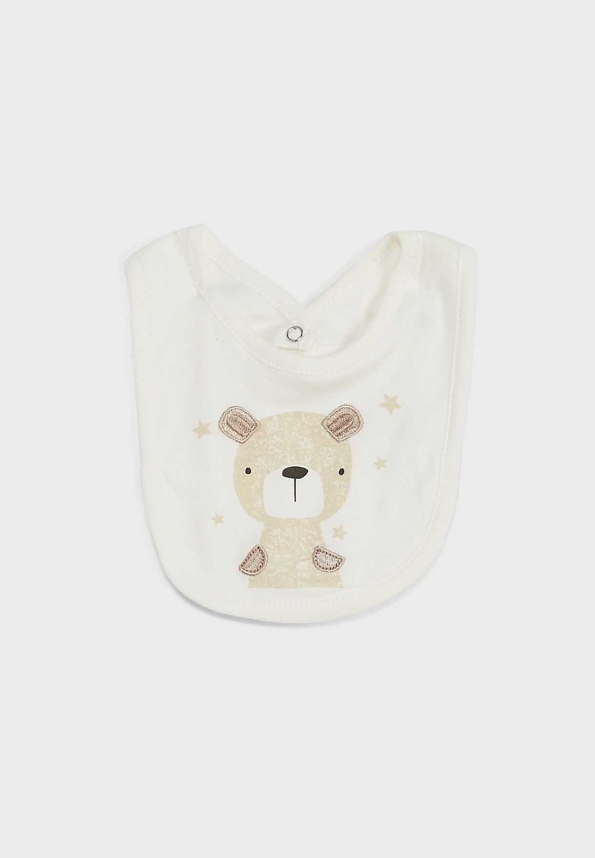Infant Bear Velour Sleepsuit + Hat And Bib Set