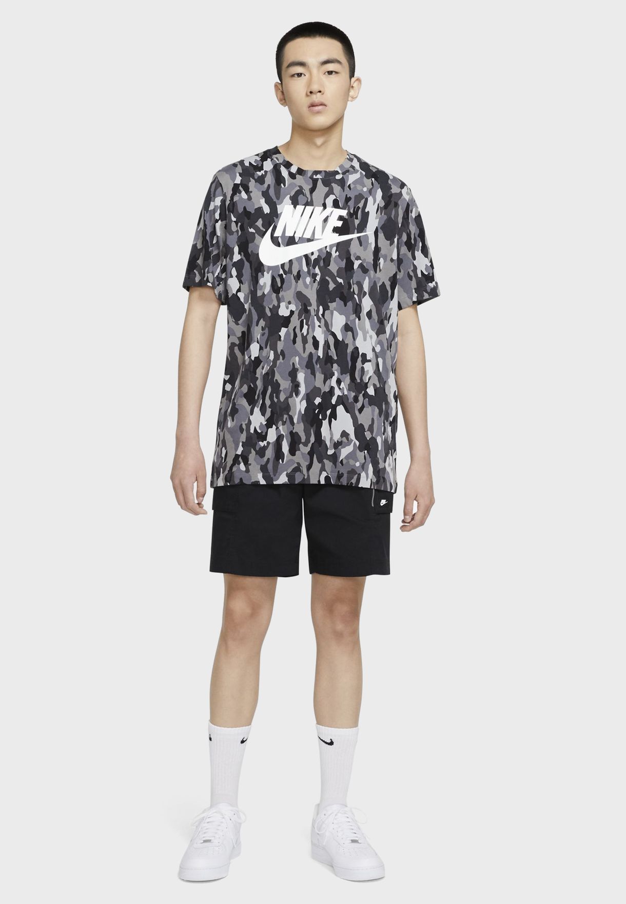 Buy Nike prints NSW Club Camo AOP T-Shirt for Kids in MENA, Worldwide