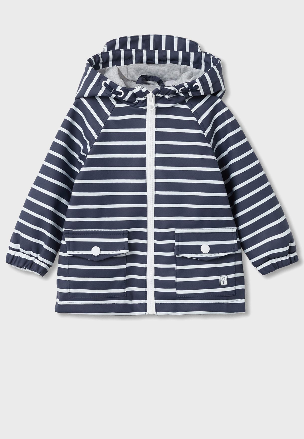 Infant Striped Waterproof Parka Jacket