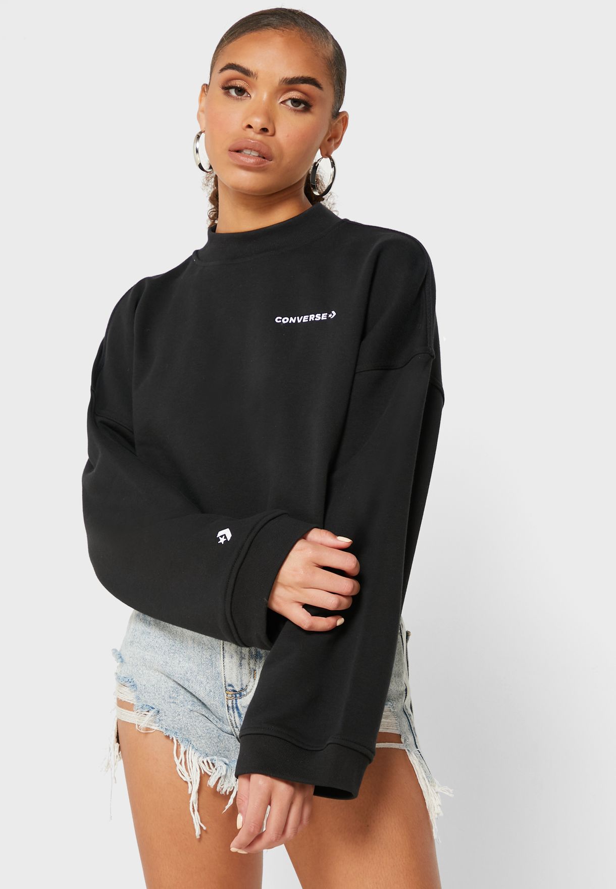 converse cropped sweatshirt