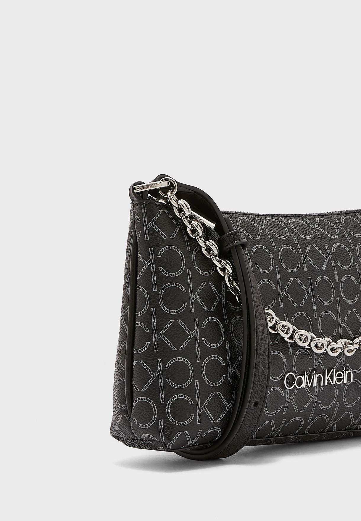 calvin klein logo printed flap over crossbody