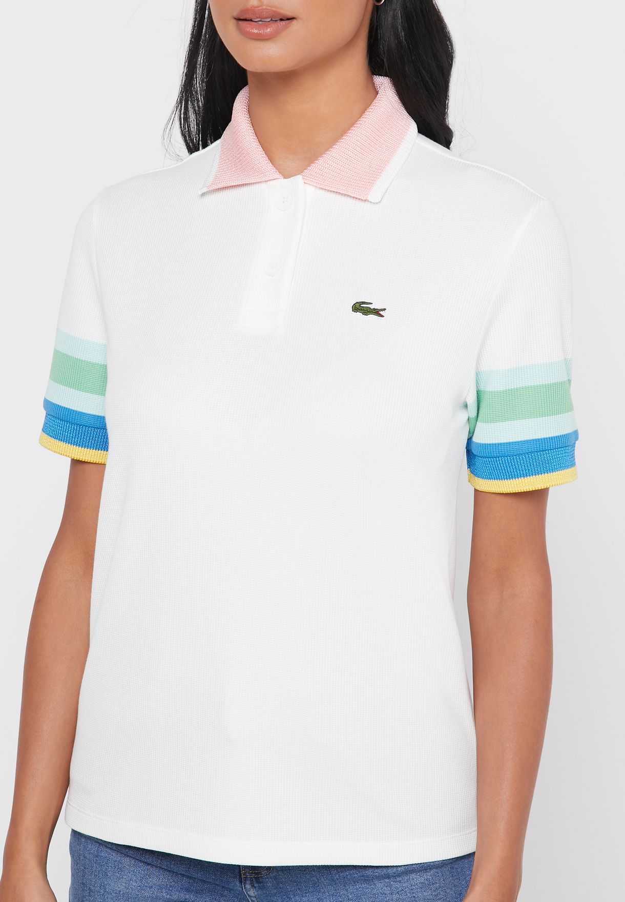 lacoste kimono sleeve polo