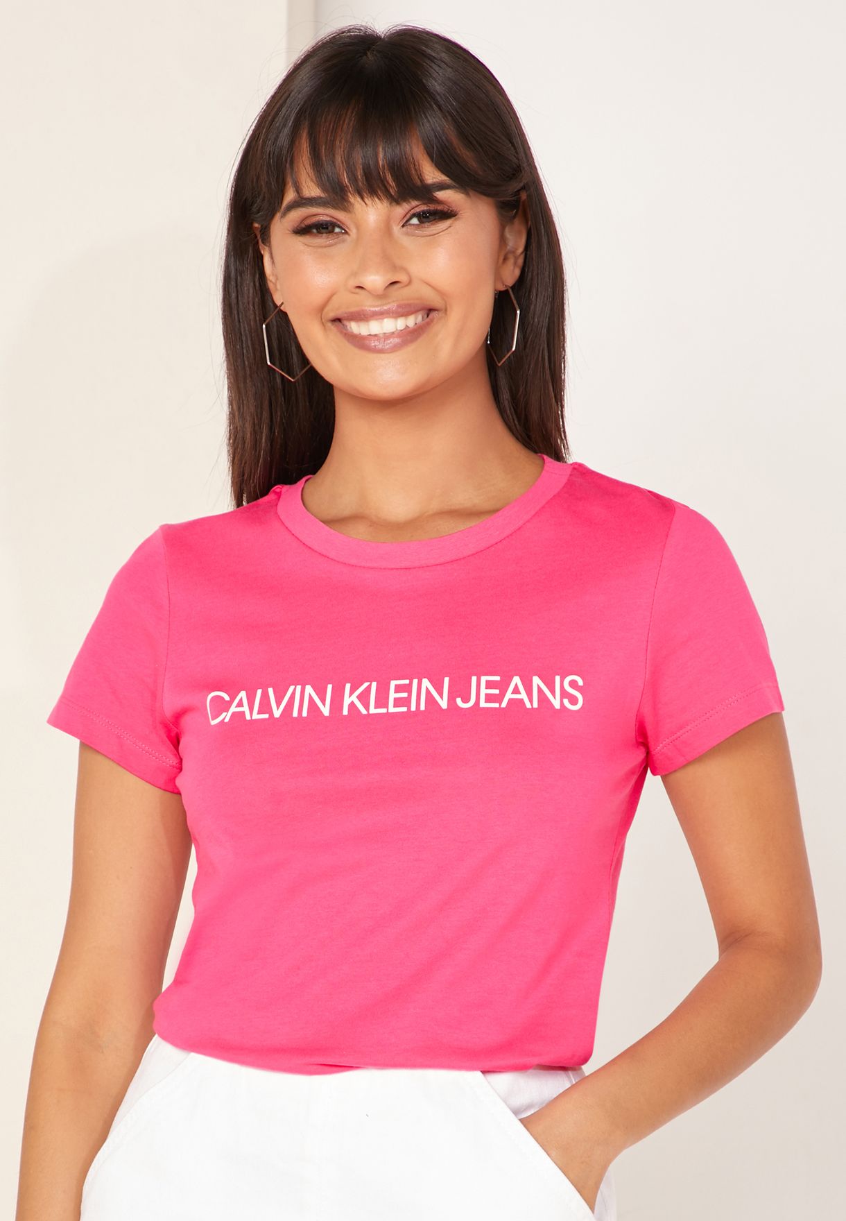 calvin klein t shirt pink