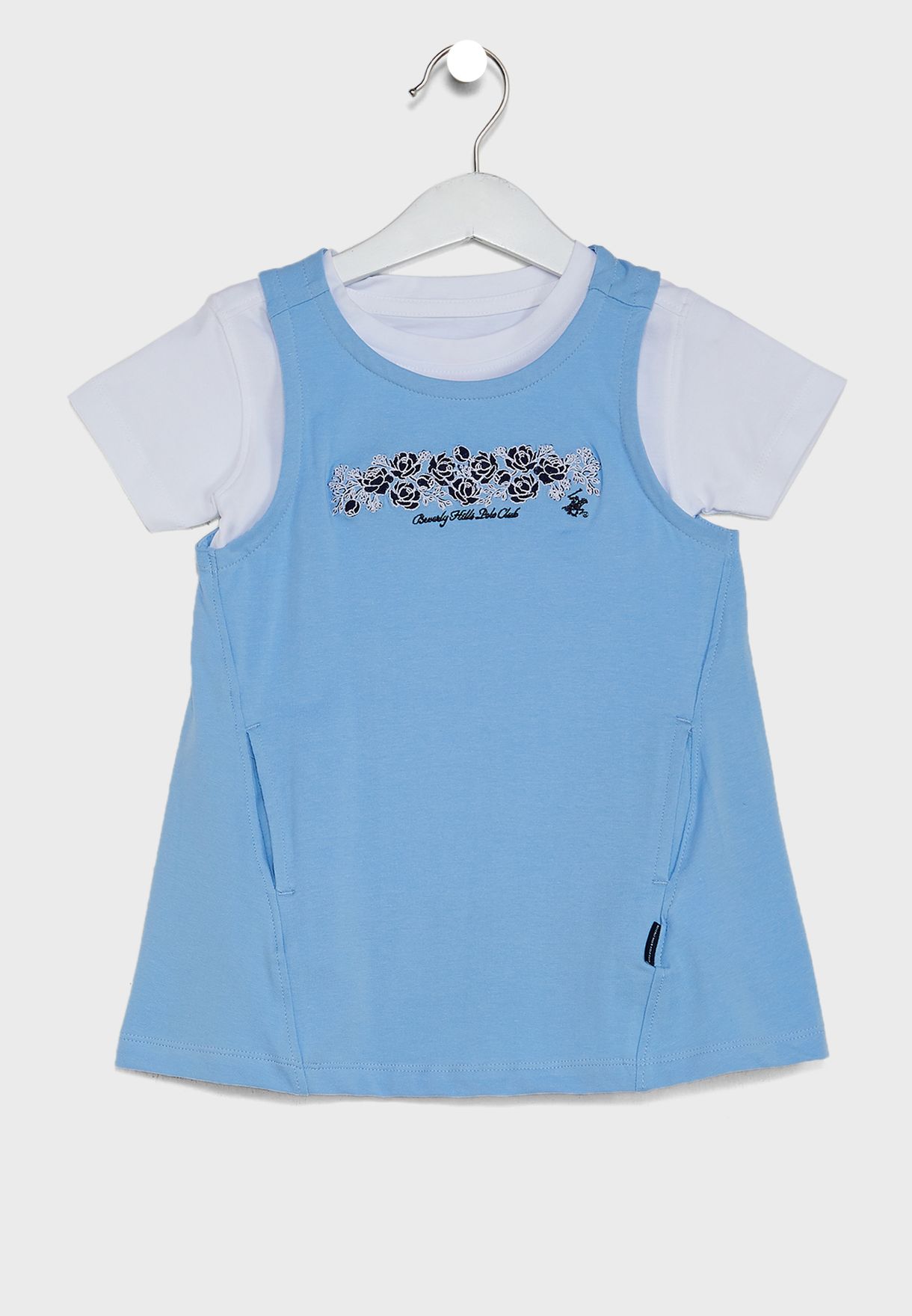 Little Essential T-Shirt + Embroidered Dress Set