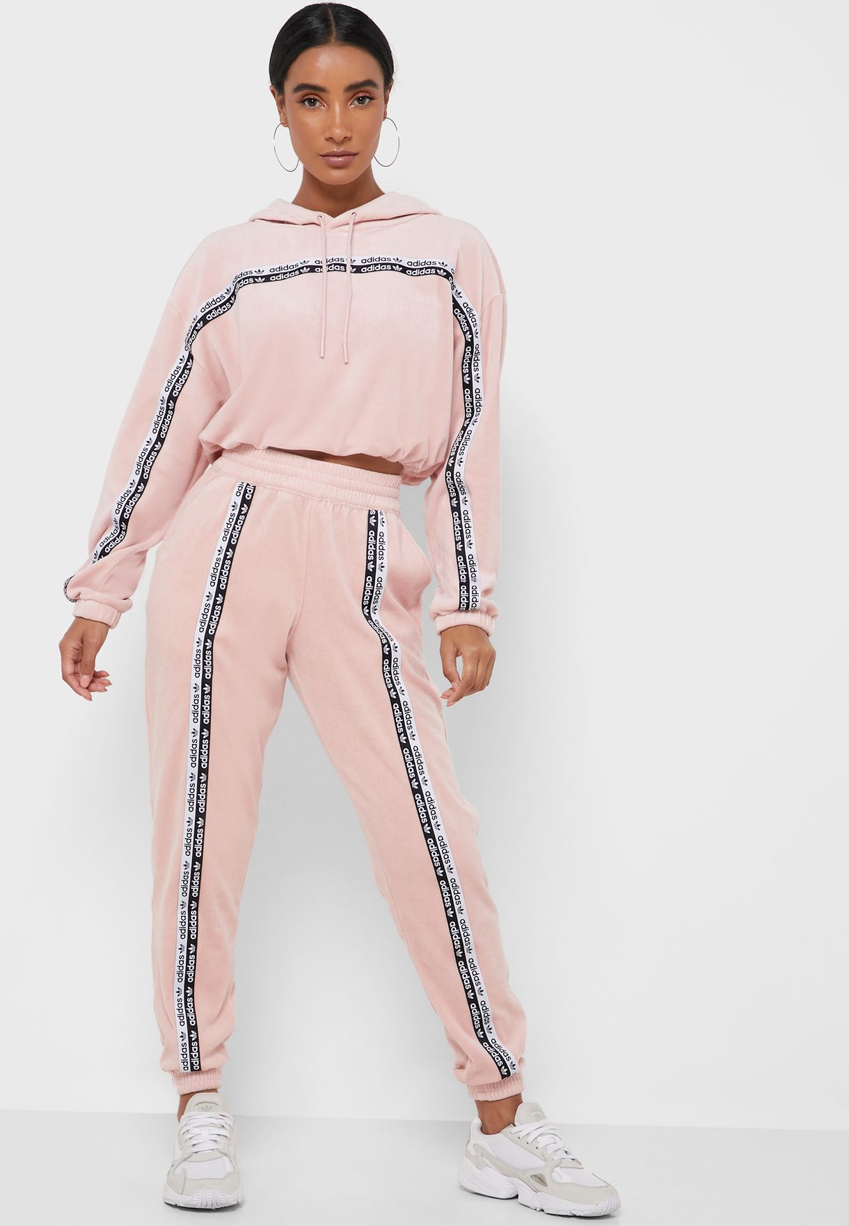 cuffed pants adidas pink