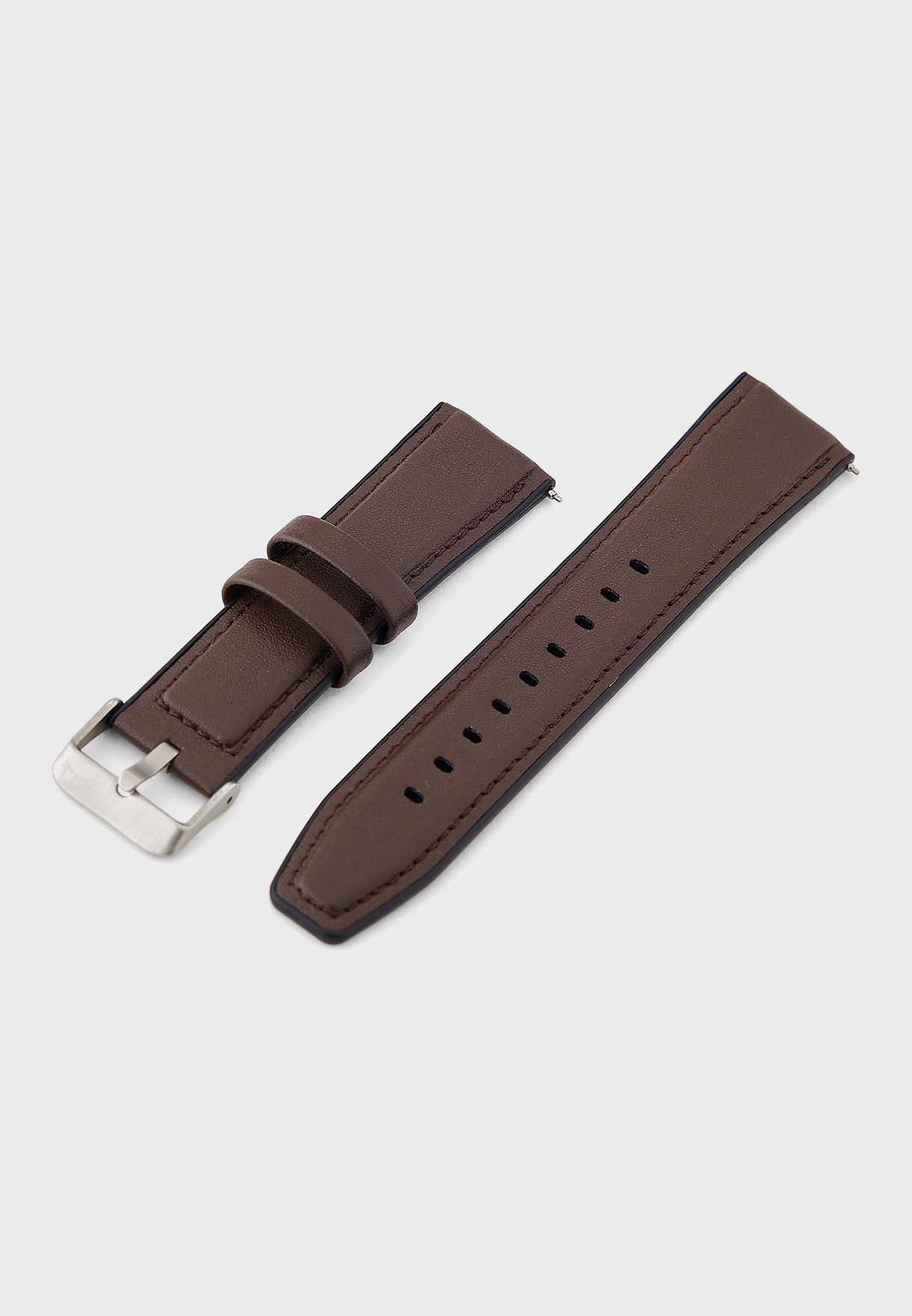 Genuine Leather And Metal Strap Smart Watch With Heart Rate And Fitness Features