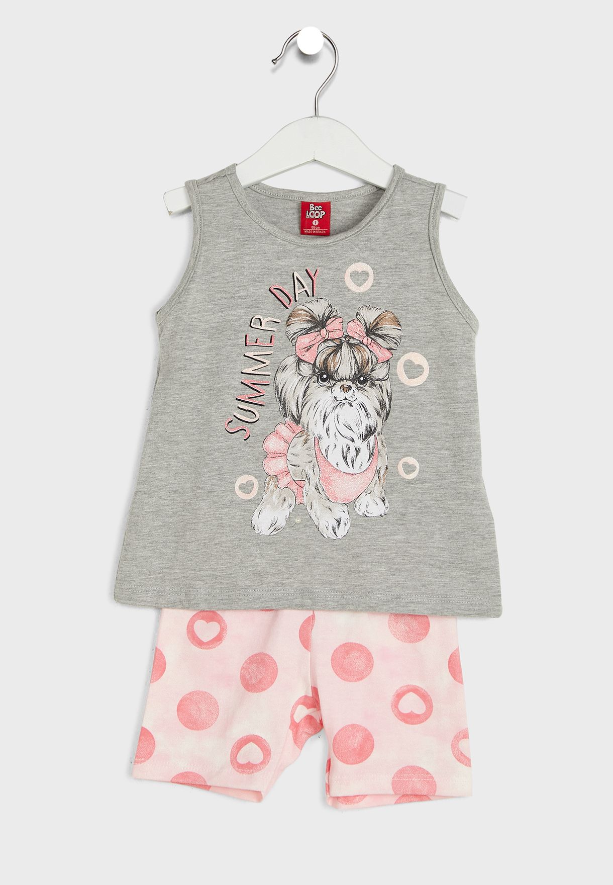 Infant Printed Tank Top And Shorts Set