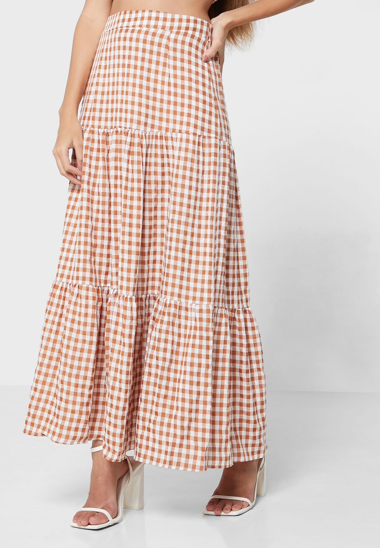 Printed Tiered Skirt Set