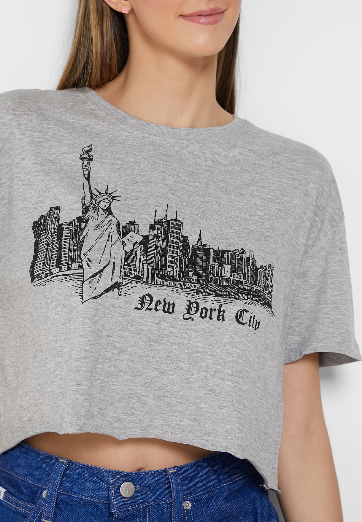 Front Print Crop T-shirt