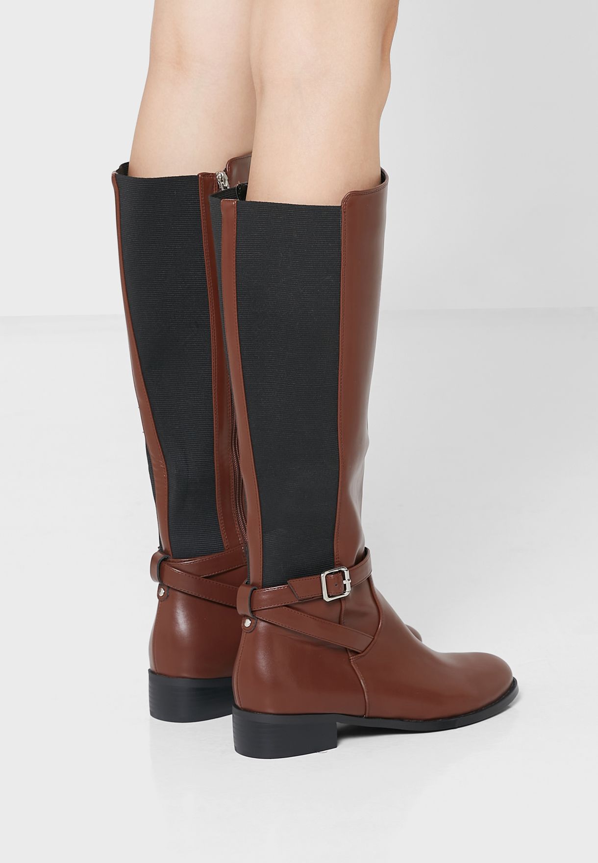 Buckle Detail Riding Boot 
