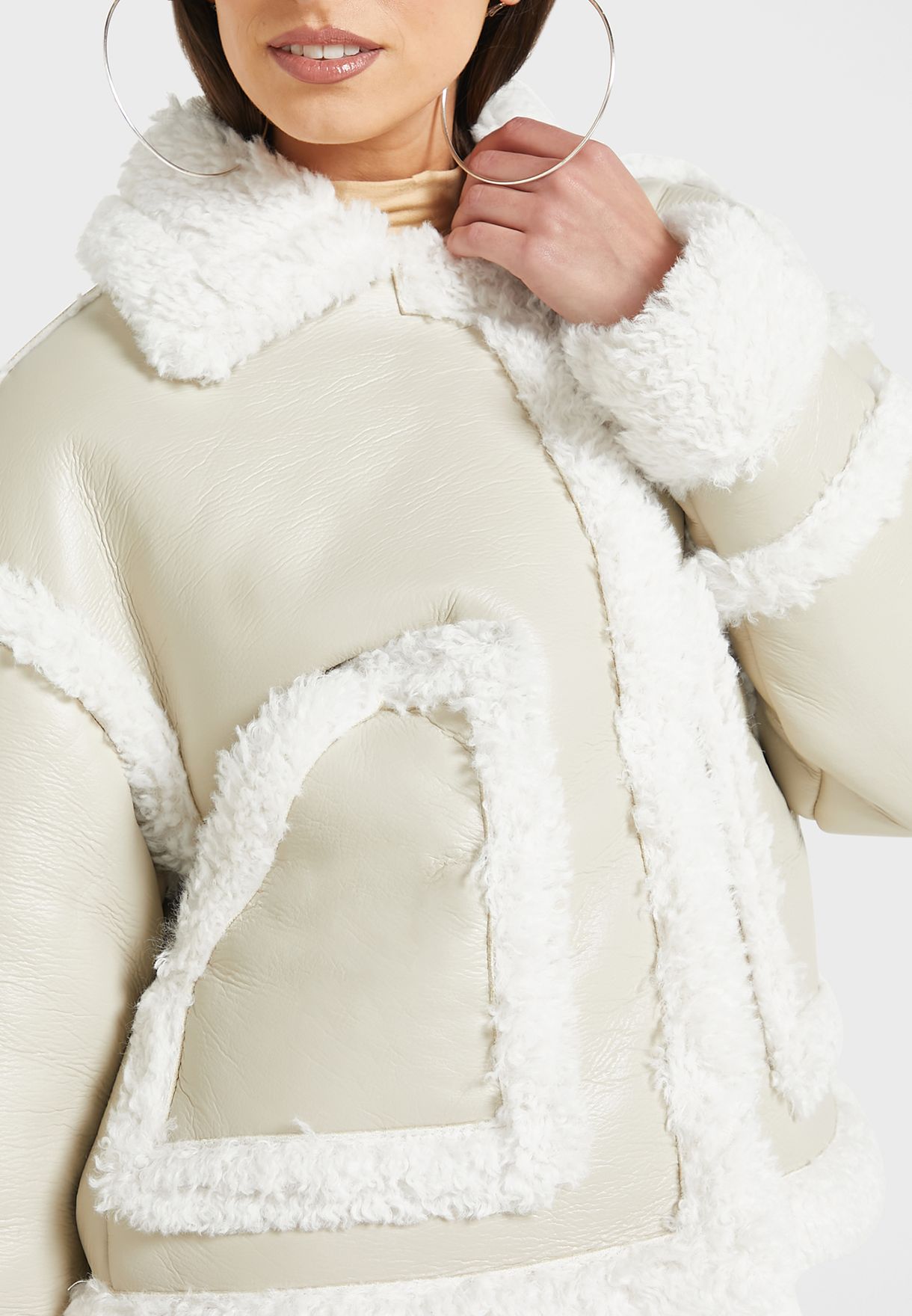 Fur Detail Coat