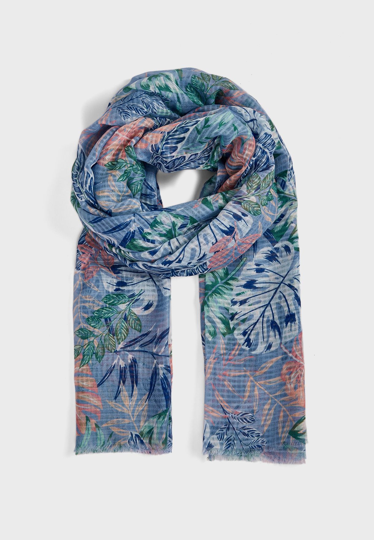 City Life Woven Leaves Scarf