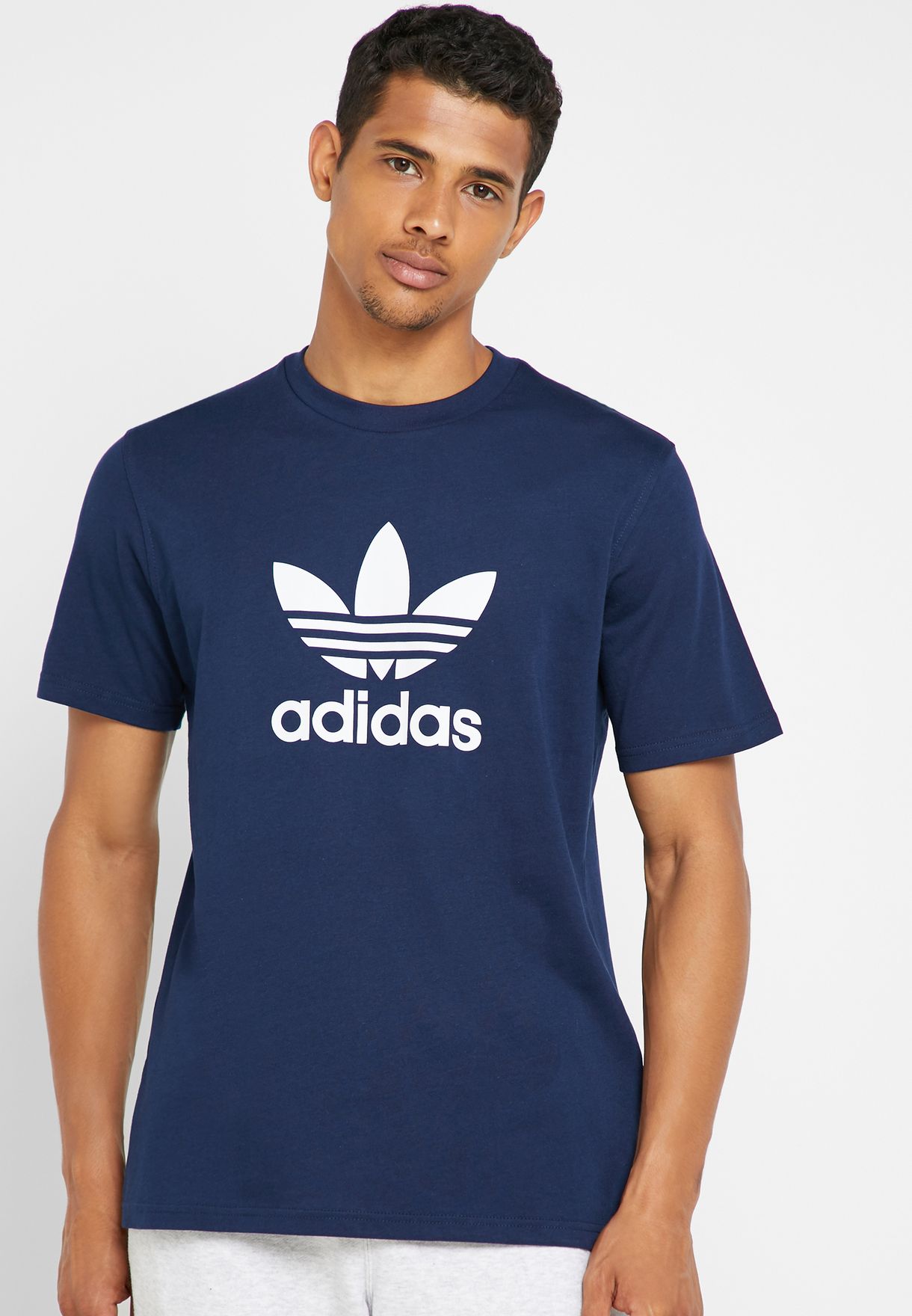 Buy adidas Originals navy Trefoil T-Shirt for Men in MENA, Worldwide