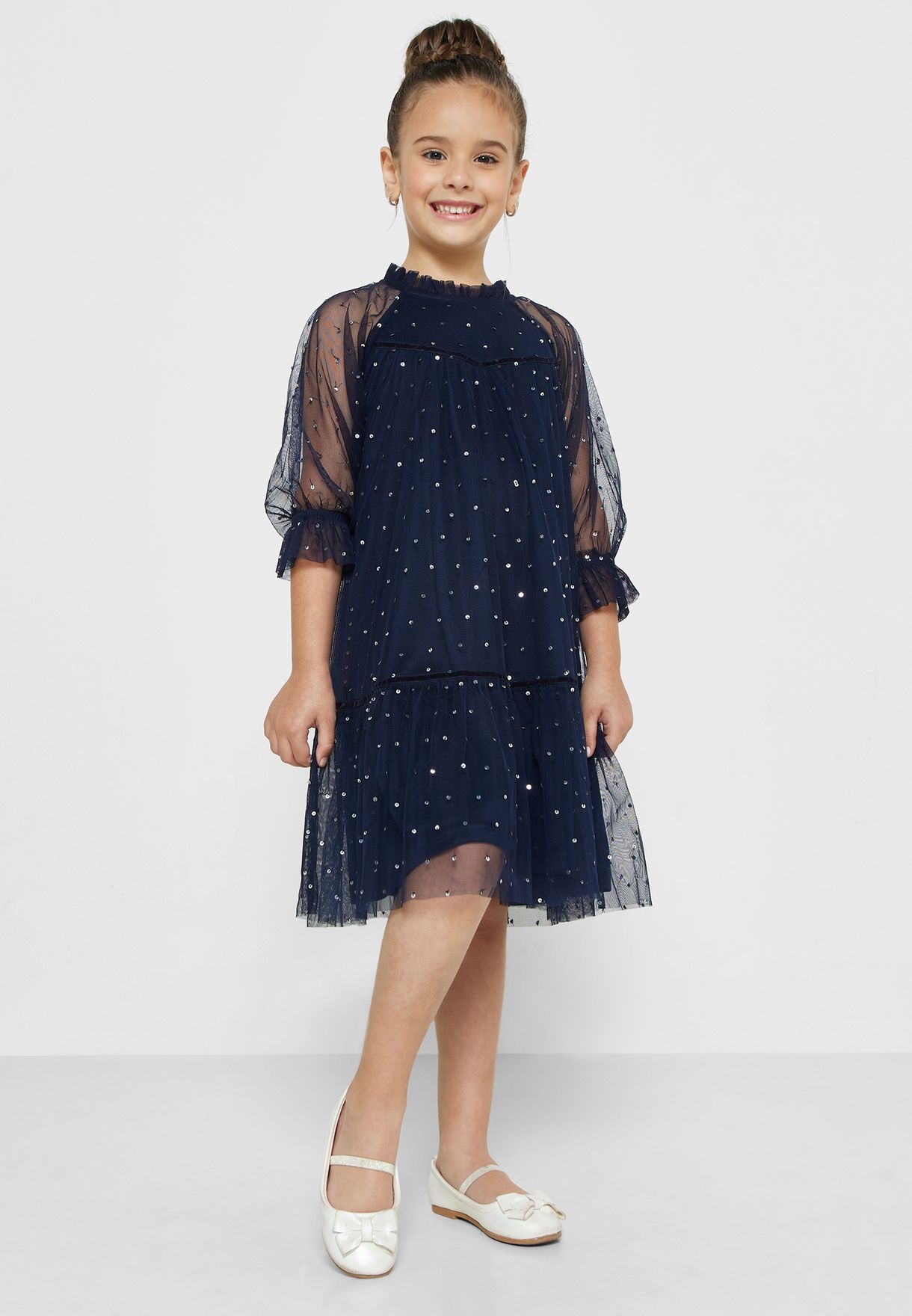 Buy Amelia Rose navy Kids Sequin Dress for Kids in MENA, Worldwide