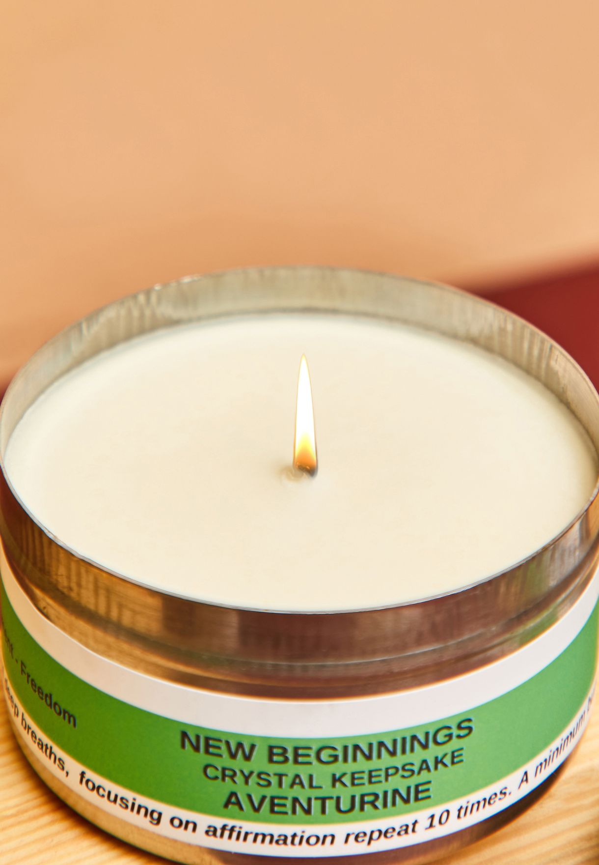 New Beginnings Tin Candle