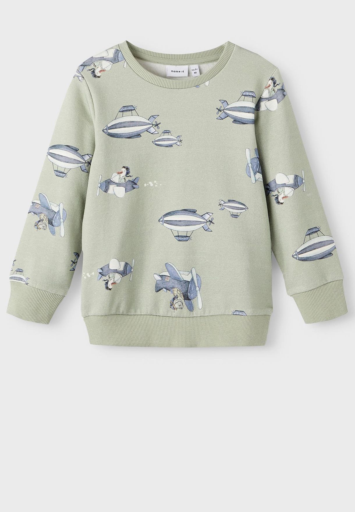 Kids Airplane Print Sweatshirt