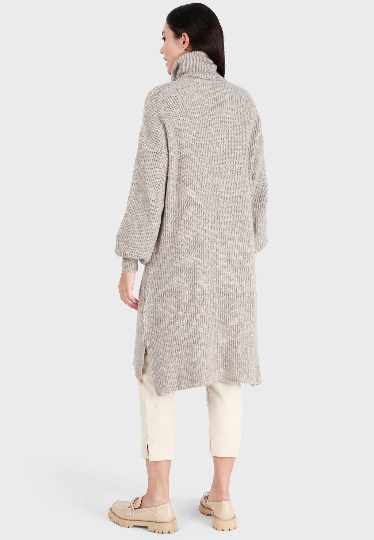 High Neck Knitted Tunic