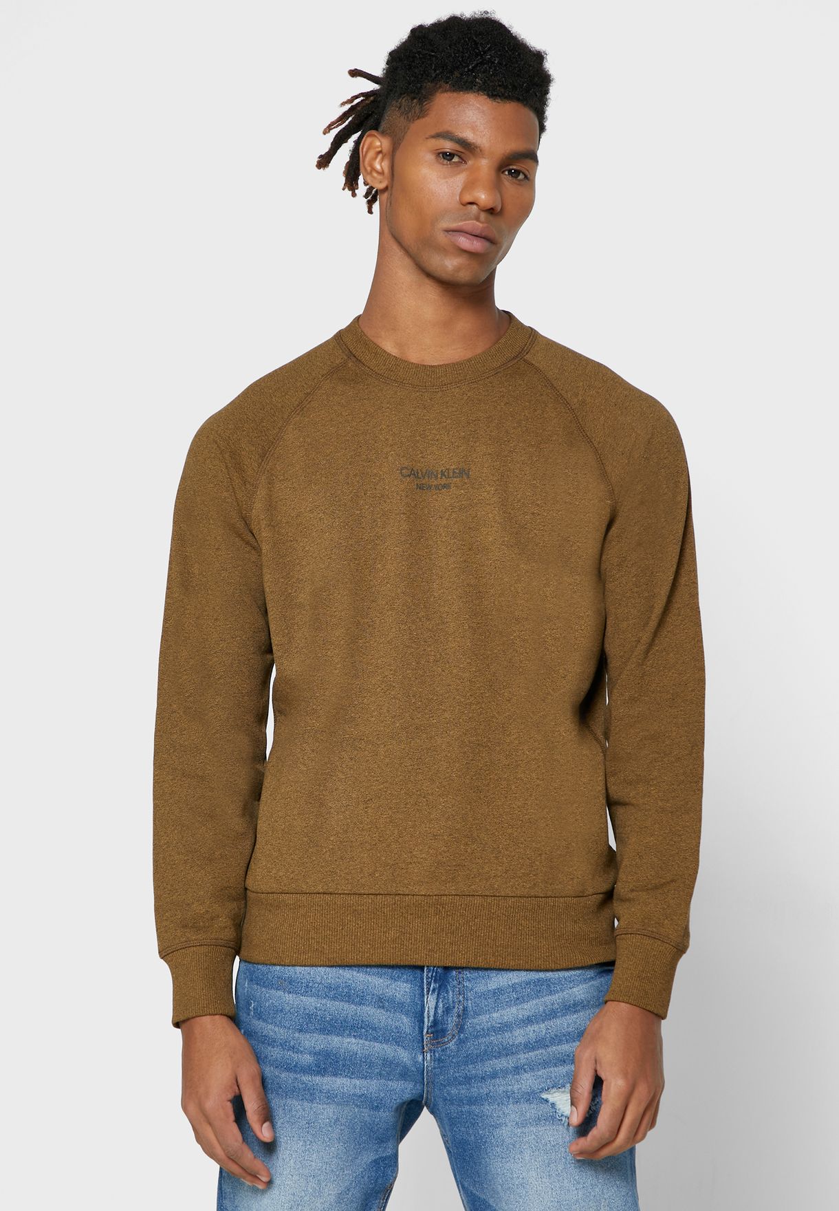 calvin klein brown sweatshirt