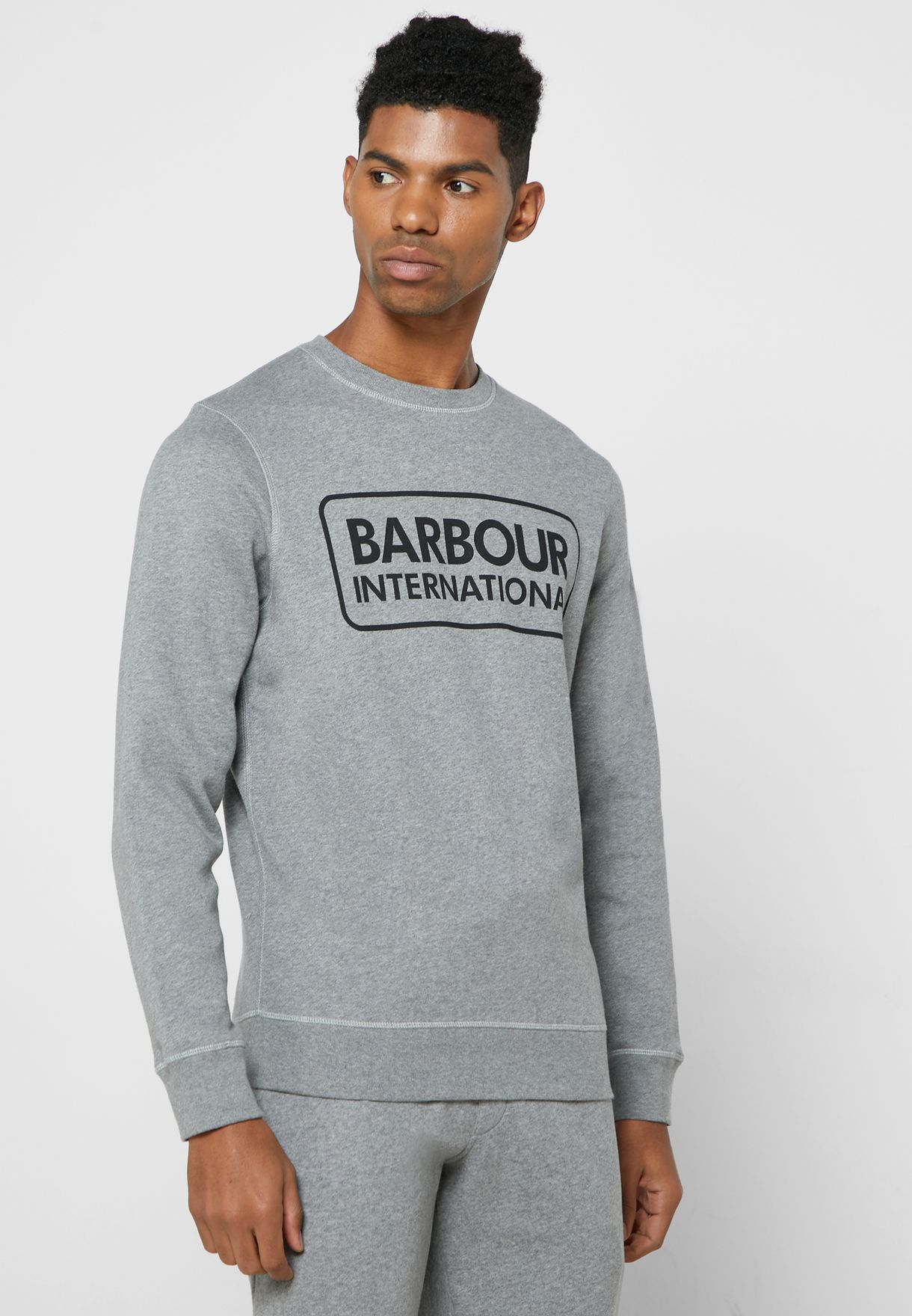 barbour grey sweatshirt